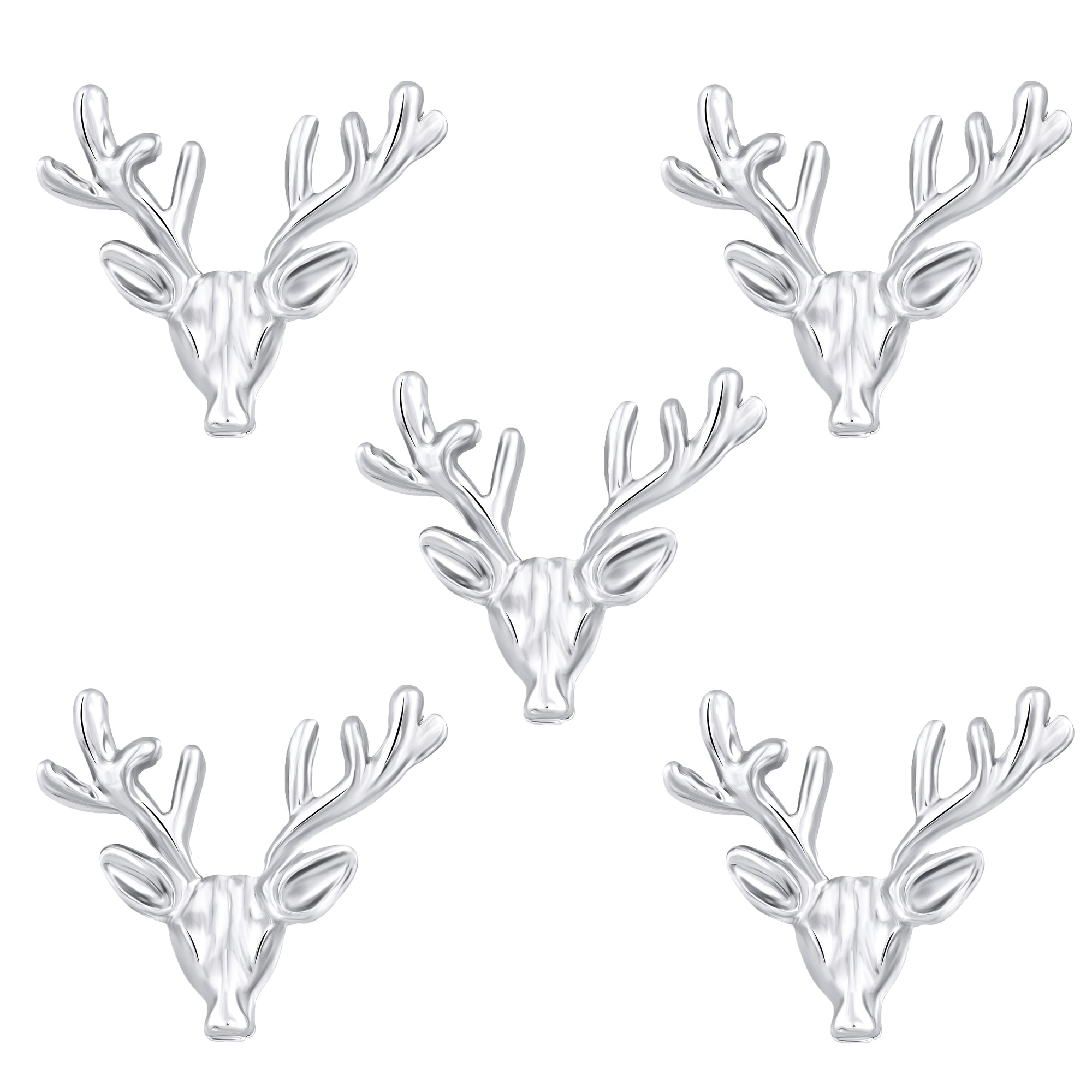 Combo of 2 Deer-Face Shaped Wedding Brooch / Lapel Pin / Collor Pin