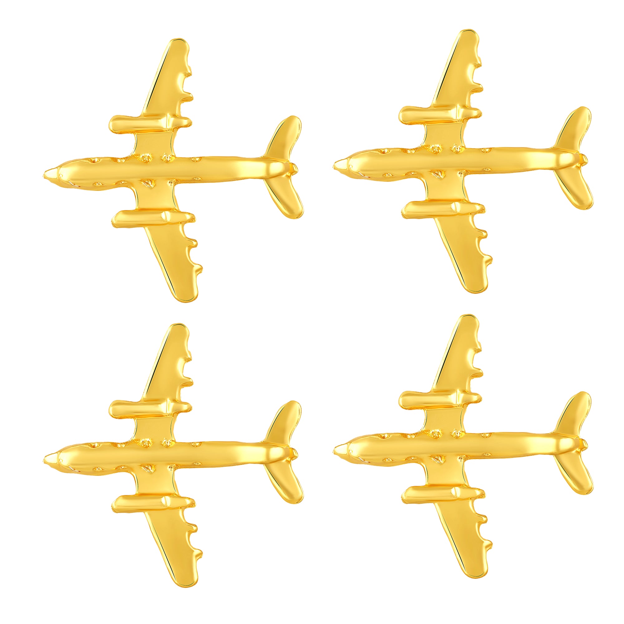 Combo of 4 Mini Aircraft Badge Coat Suit Pin