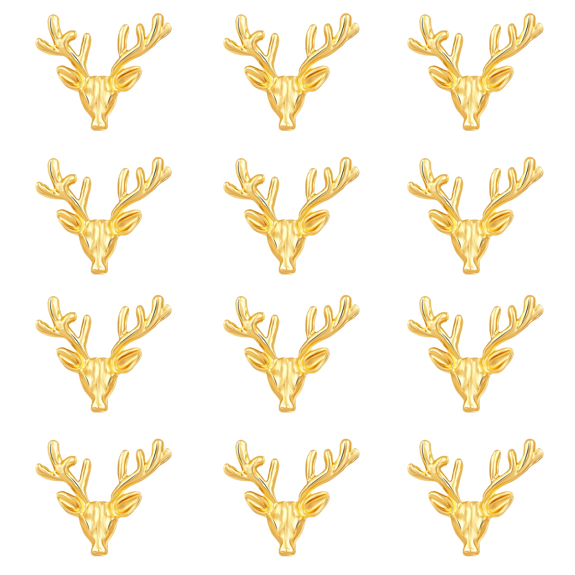 Combo of 2 Deer-Face Shaped Wedding Brooch / Lapel Pin / Collor Pin