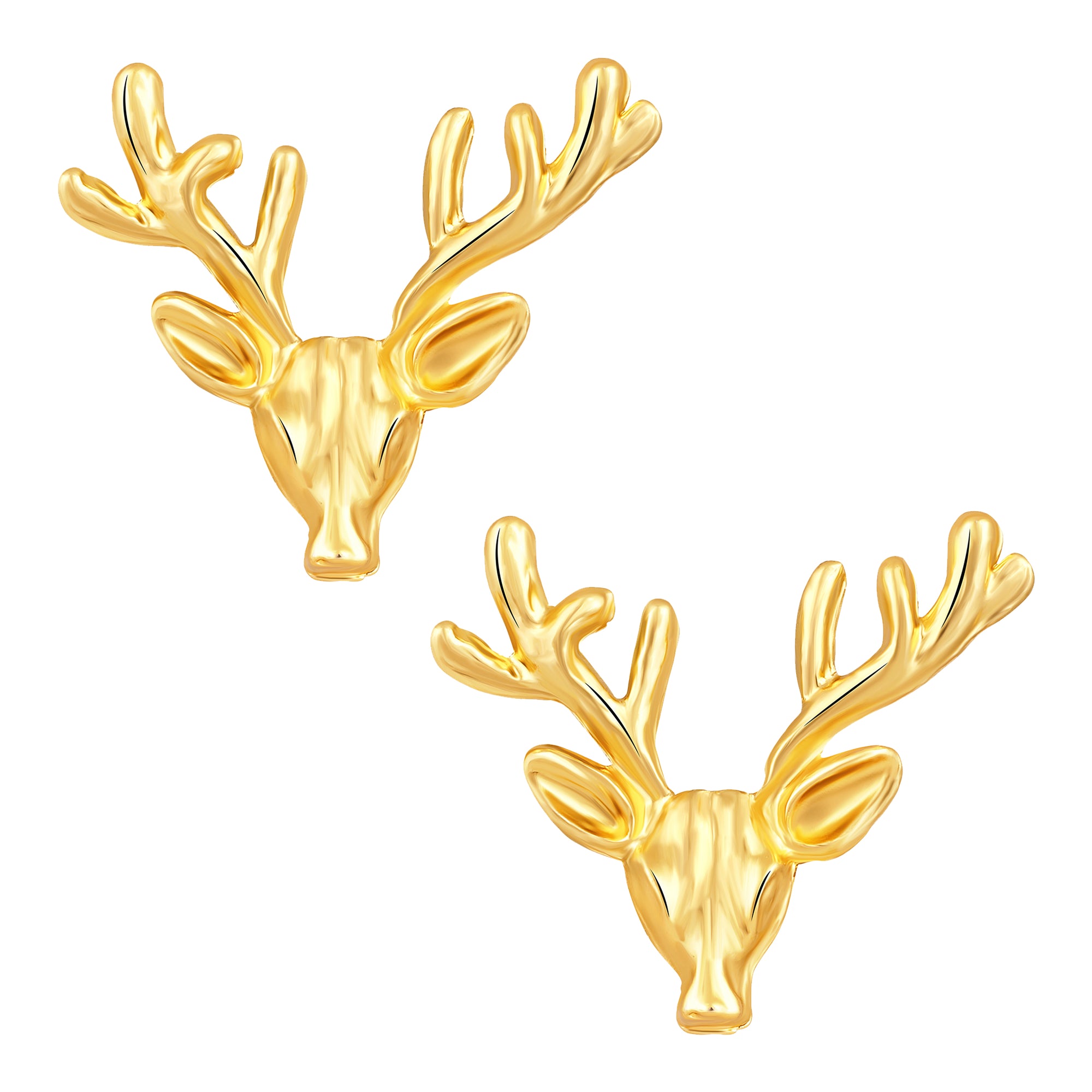 Combo of 2 Deer-Face Shaped Wedding Brooch / Lapel Pin / Collor Pin
