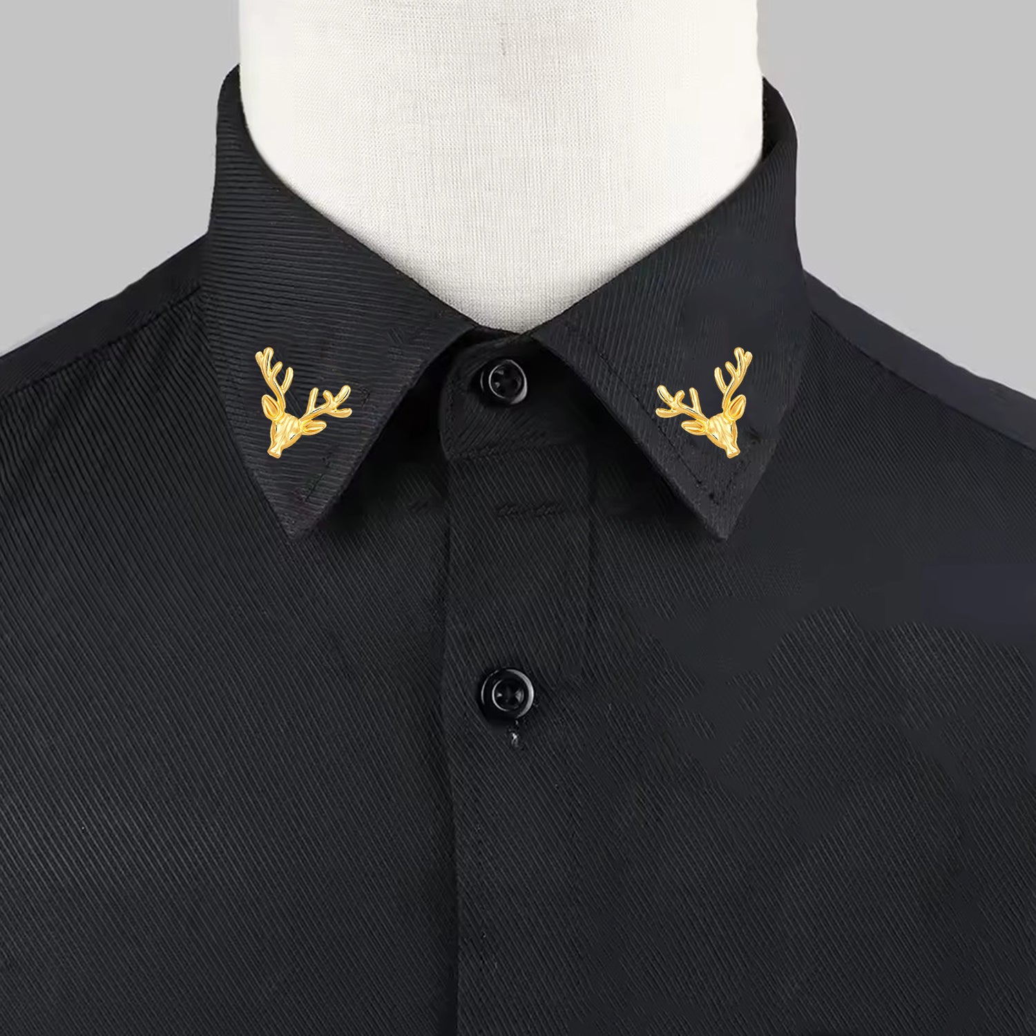 Combo of 2 Deer-Face Shaped Wedding Brooch / Lapel Pin / Collor Pin