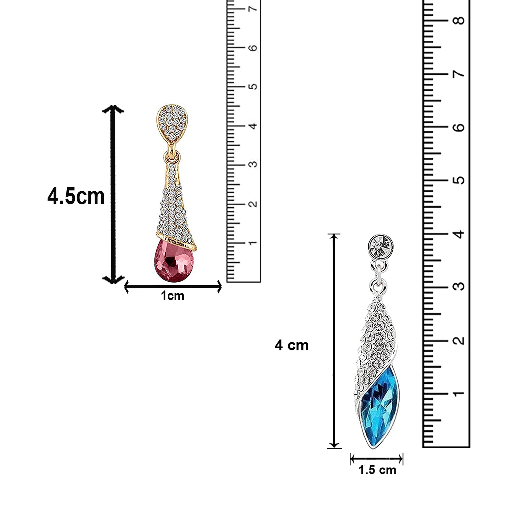 Combo of 2 Beautifully Designed Dangle Drop Earrings