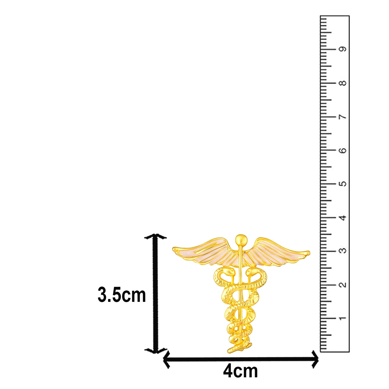 Combo of 2 Caduceus Doctor's Brooch / Lapel Pin