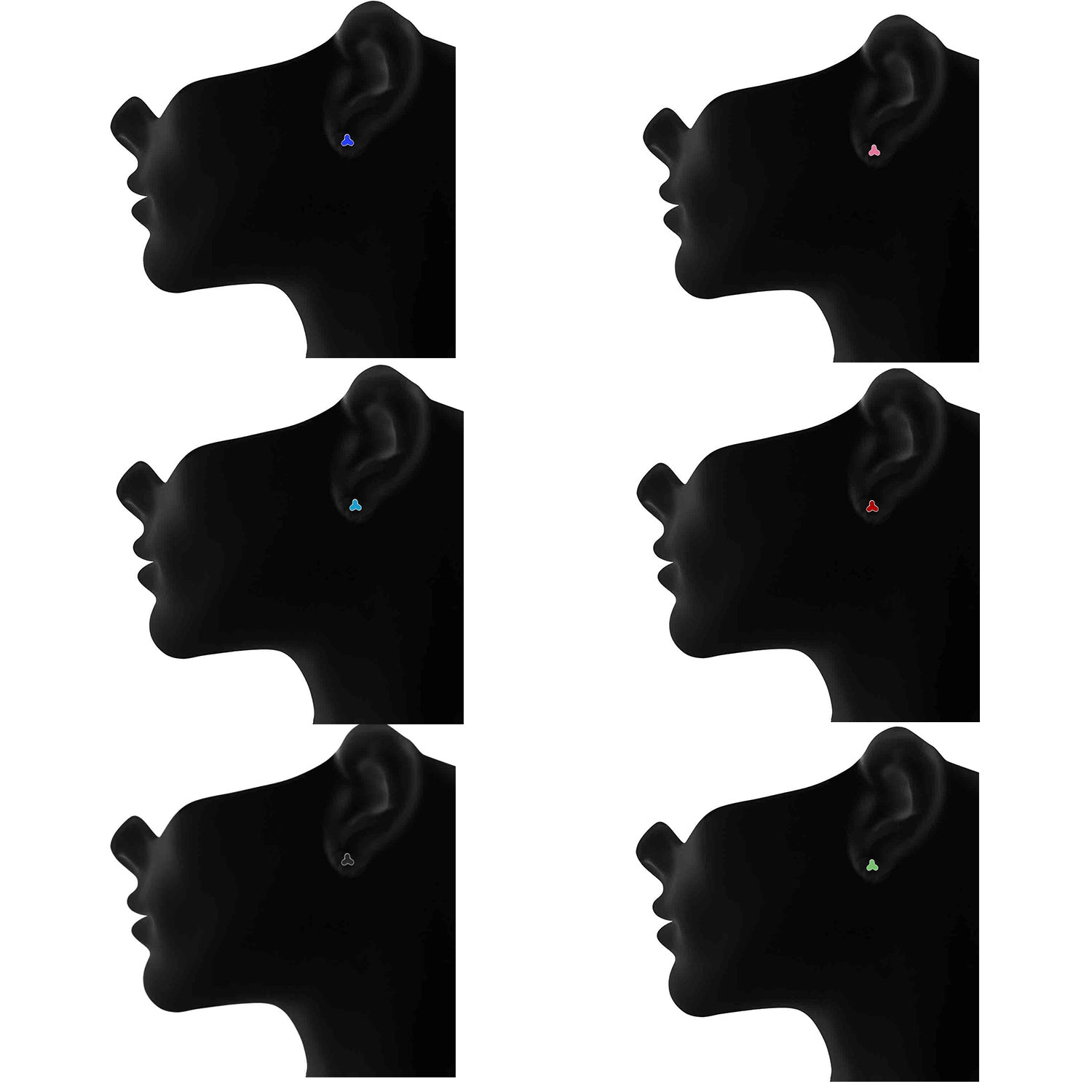 Multicolour Ethereal Studs Combo