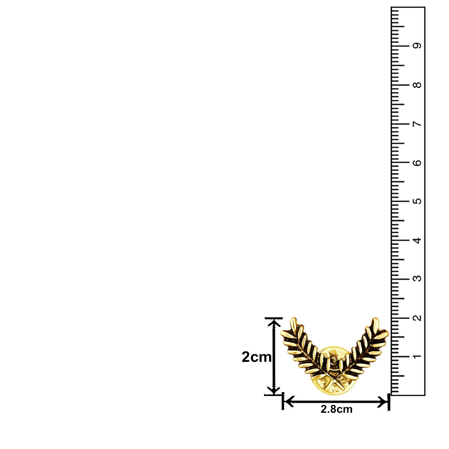 Cross Leaves Collar Pins Set
