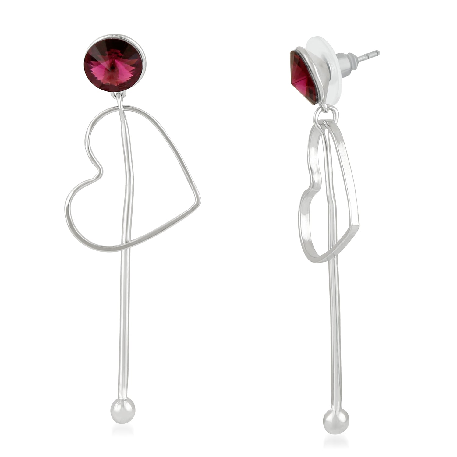 Eternal Love Heart Cubic Zirconia Earrings