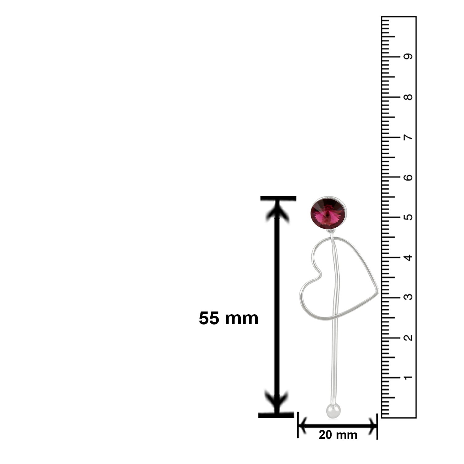 Eternal Love Heart Cubic Zirconia Earrings