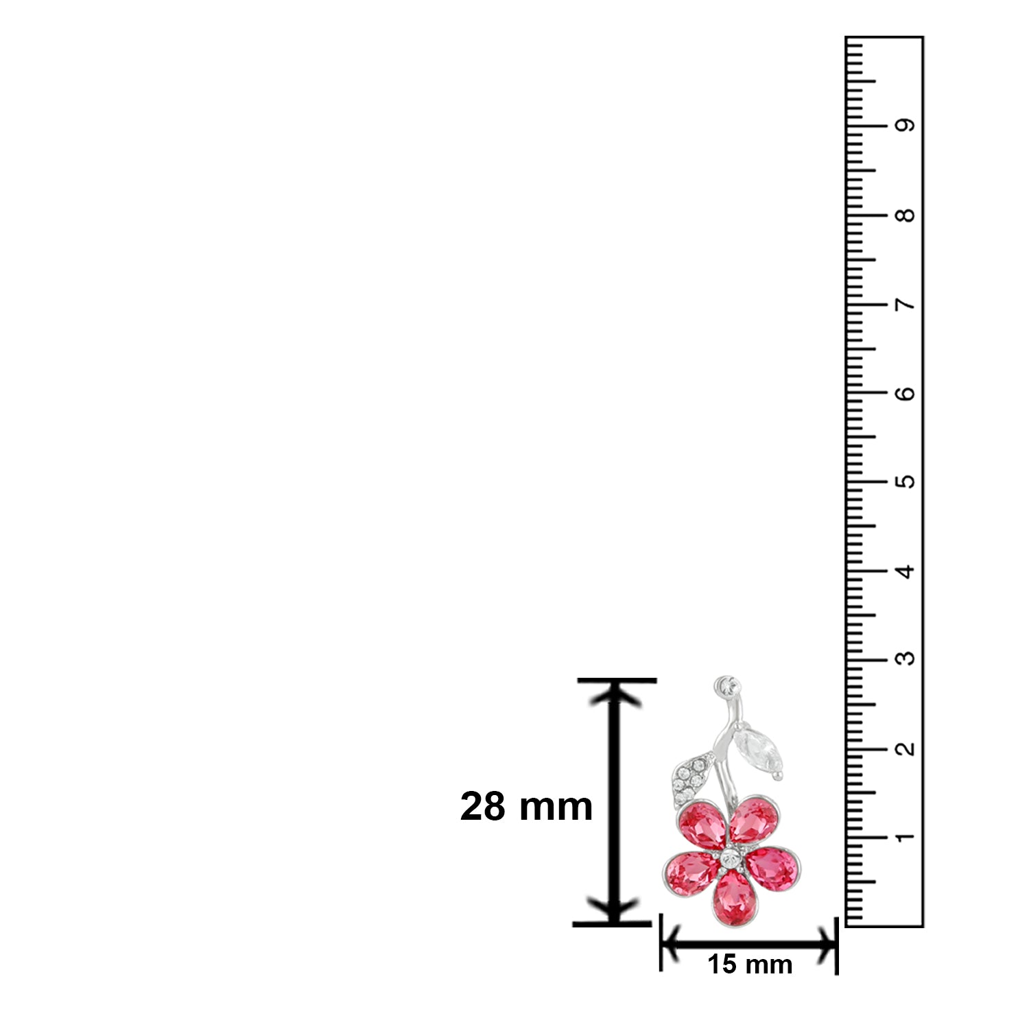 Floral Love Designer Cubic Zirconia Earrings