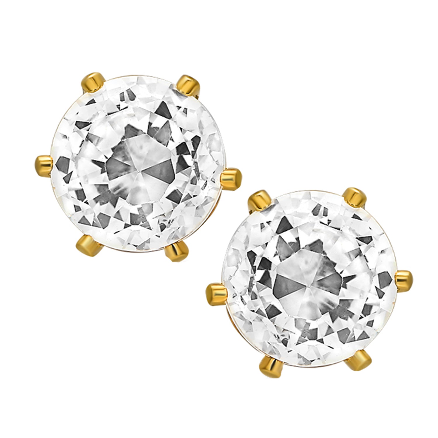 Sparkling Single Crystal Stud Earring Pair