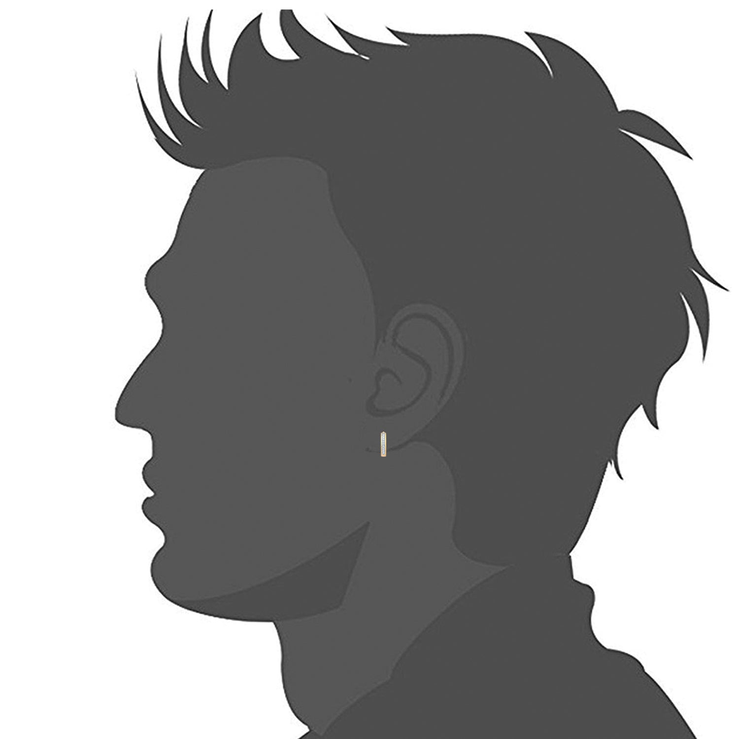 Single Line Crystals Hoop Bali Earrings