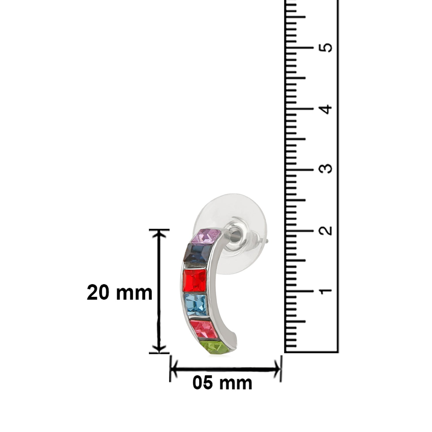 Half Bali Dazzling Crystals Earrings