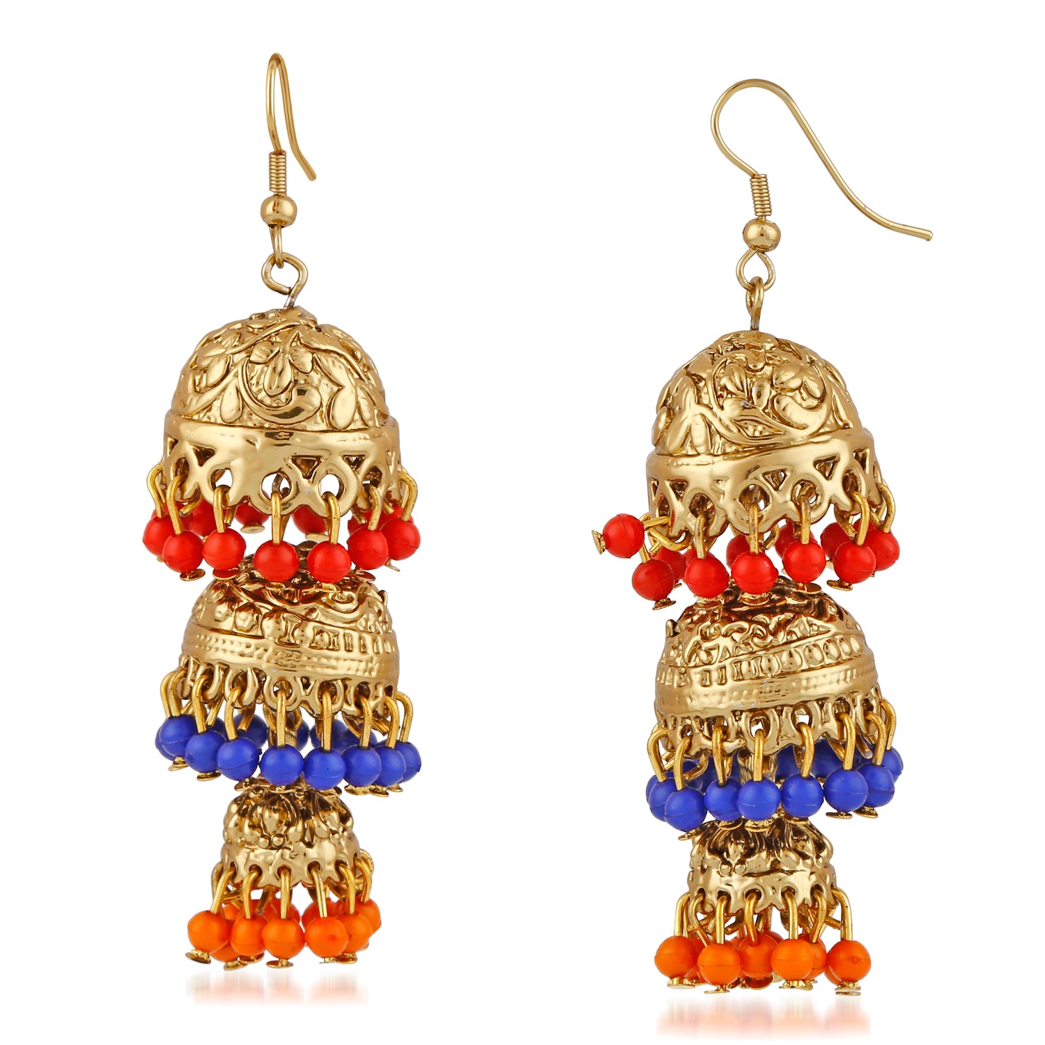 Ethnic multilayer Jhumki Earrings