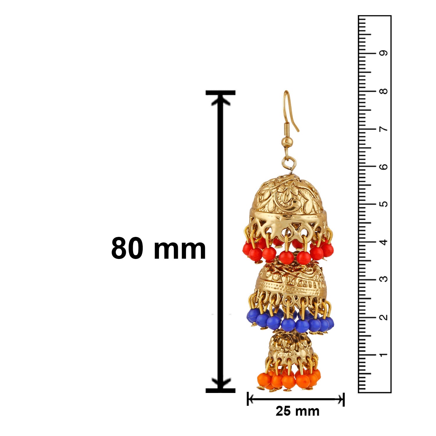Ethnic multilayer Jhumki Earrings