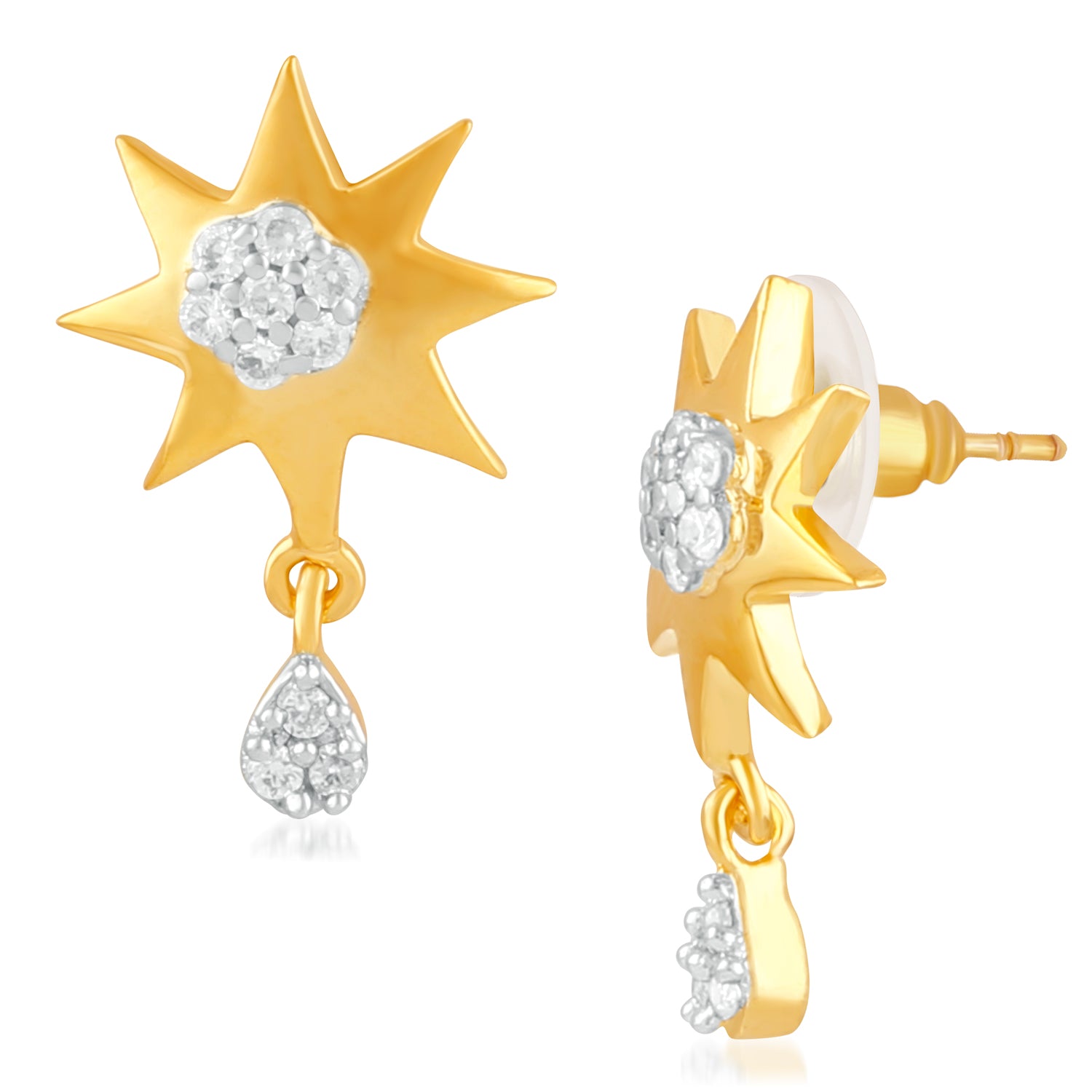 Starry CZ Stud Earrings
