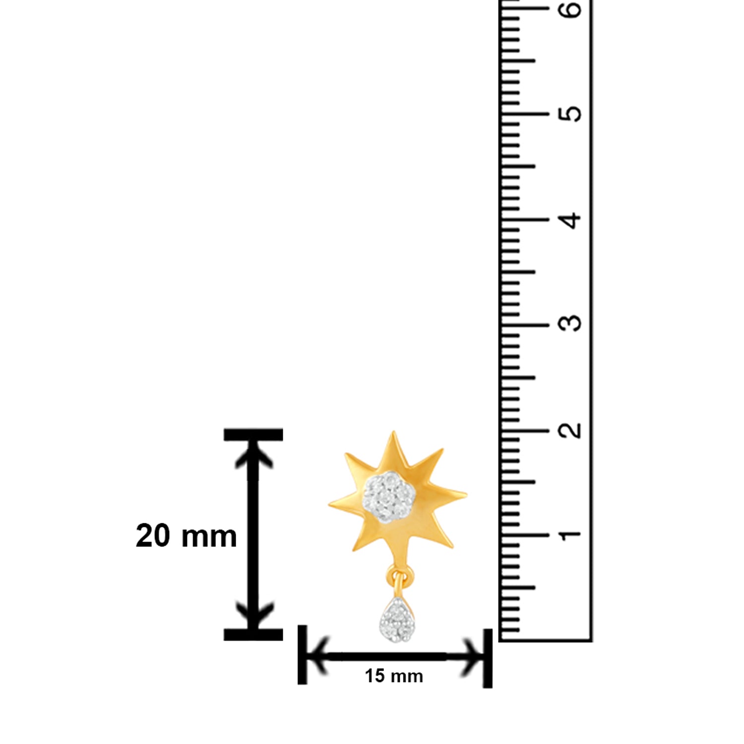 Starry CZ Stud Earrings