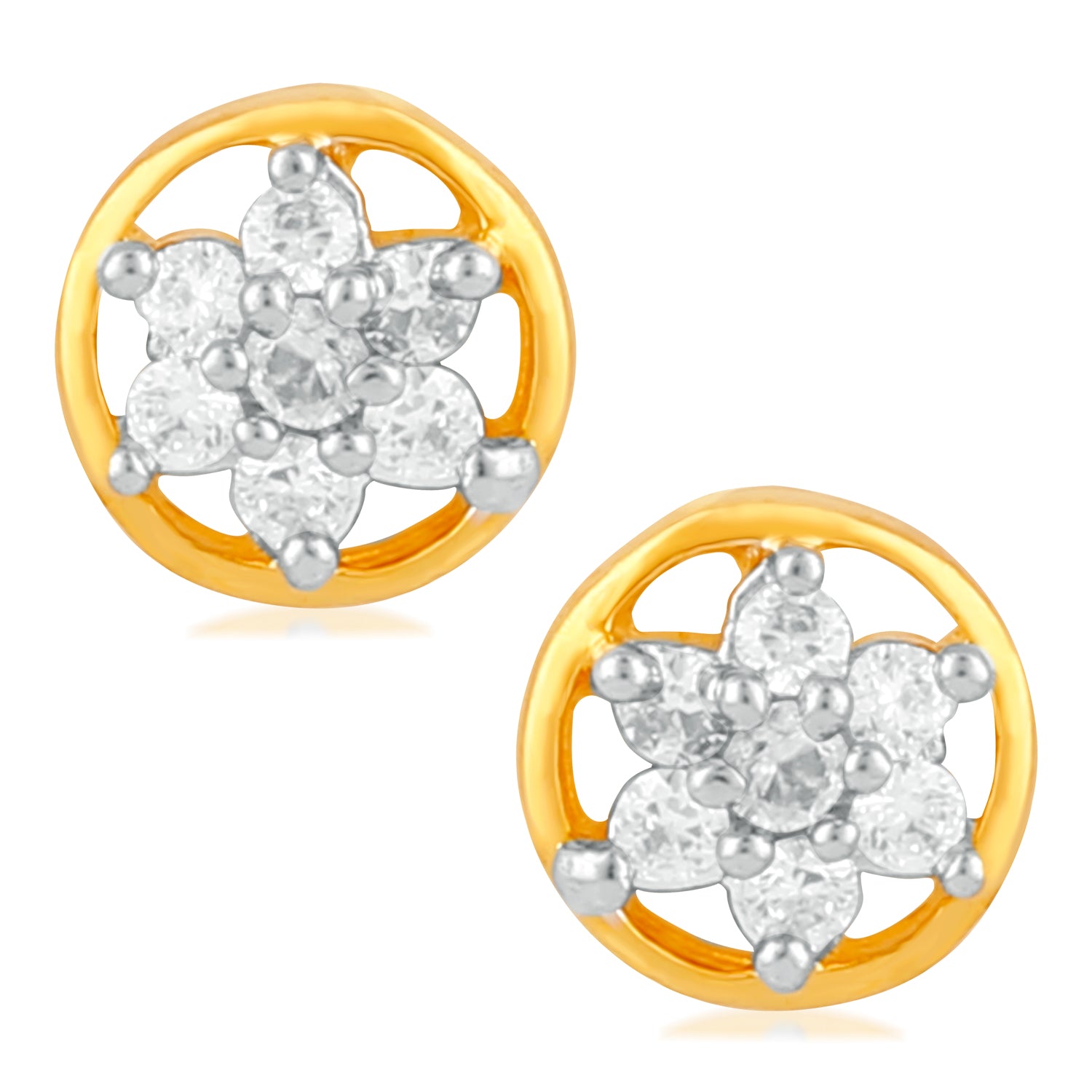 Floral inspired CZ Stud Earrings
