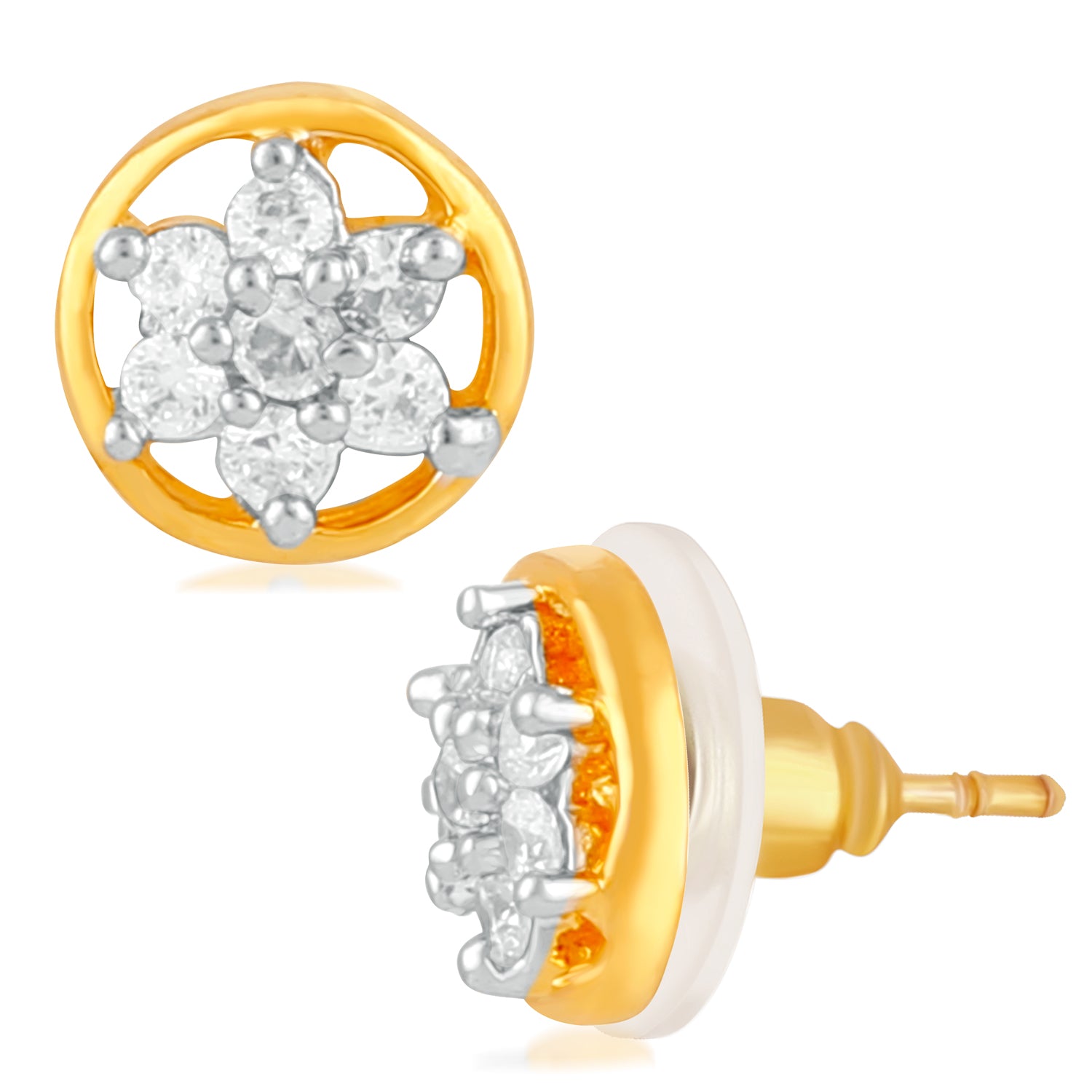 Floral inspired CZ Stud Earrings