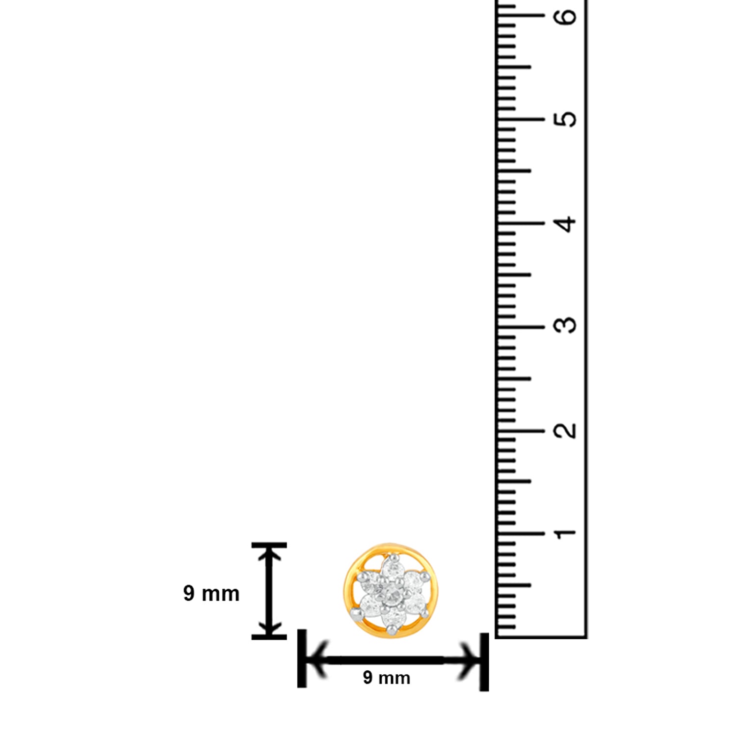 Floral inspired CZ Stud Earrings