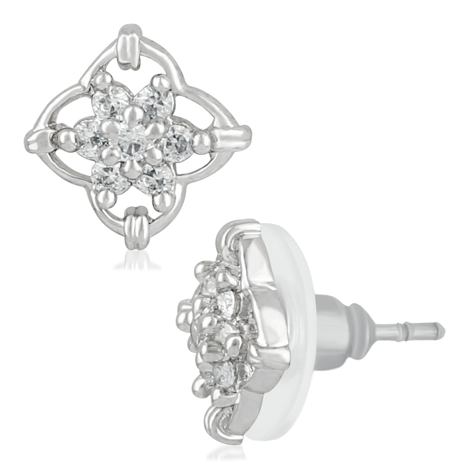 Enchanting Cubic Zirconia Stud Earrings