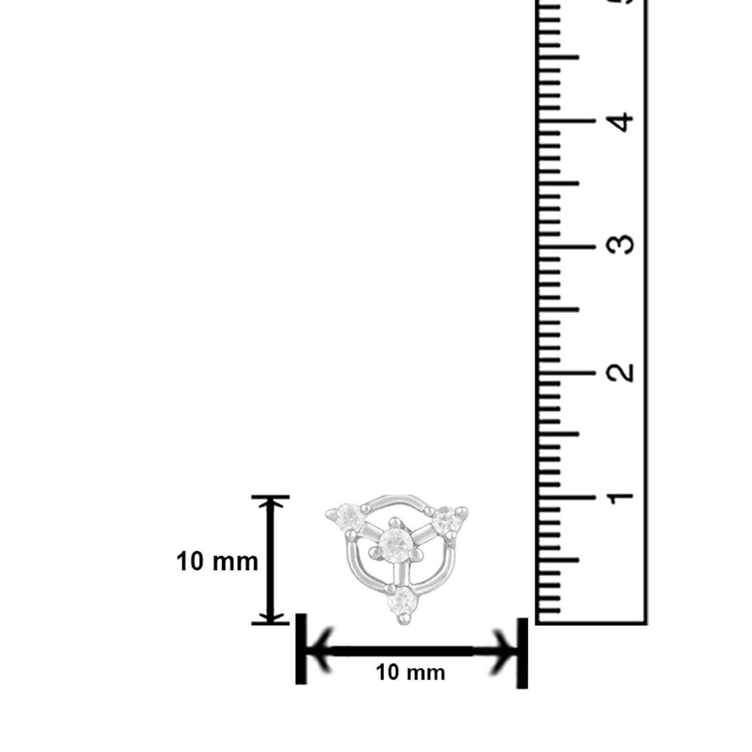 Ethereal Cubic Zirconia Stud Earrings