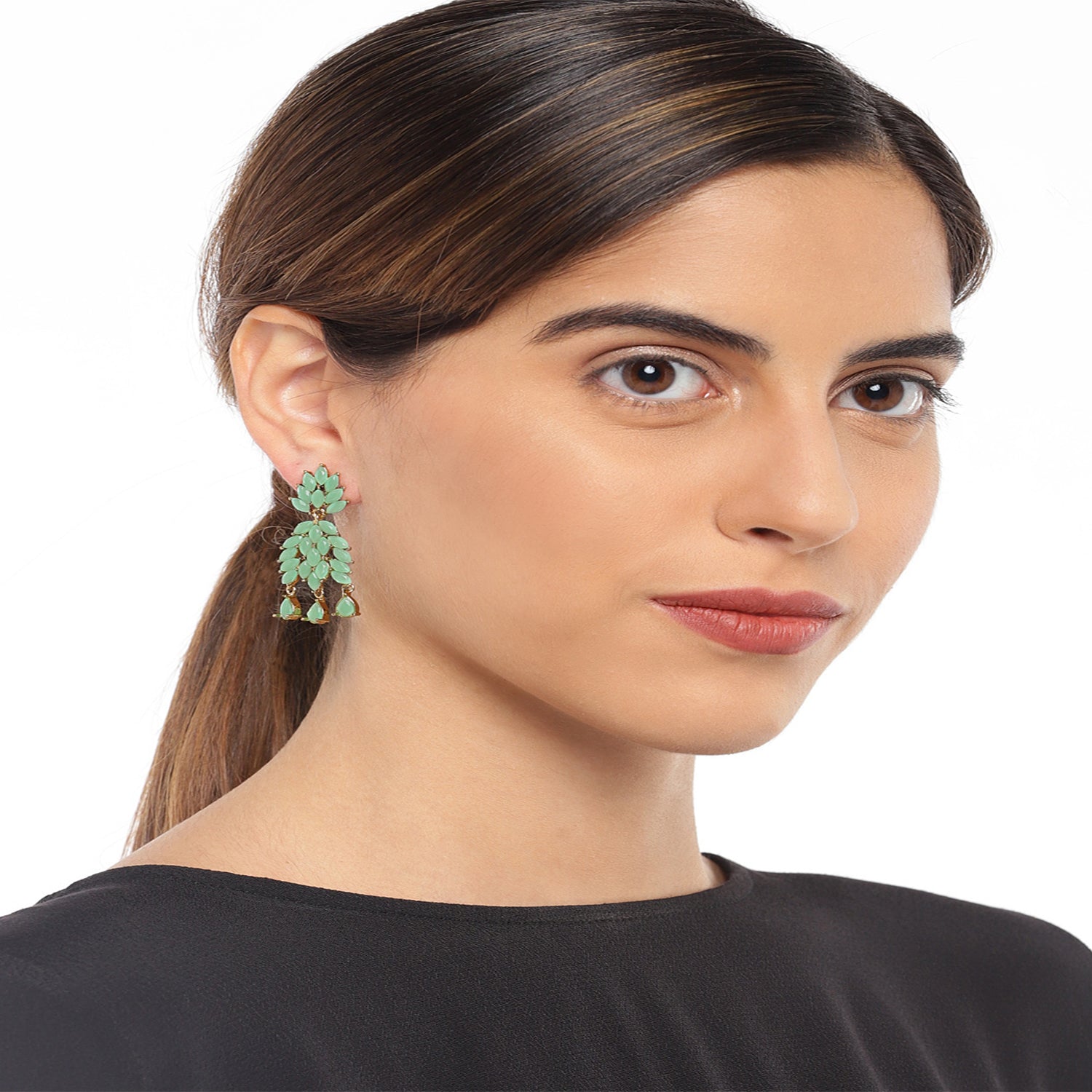 Eternal Love mint green Dangler Earrings
