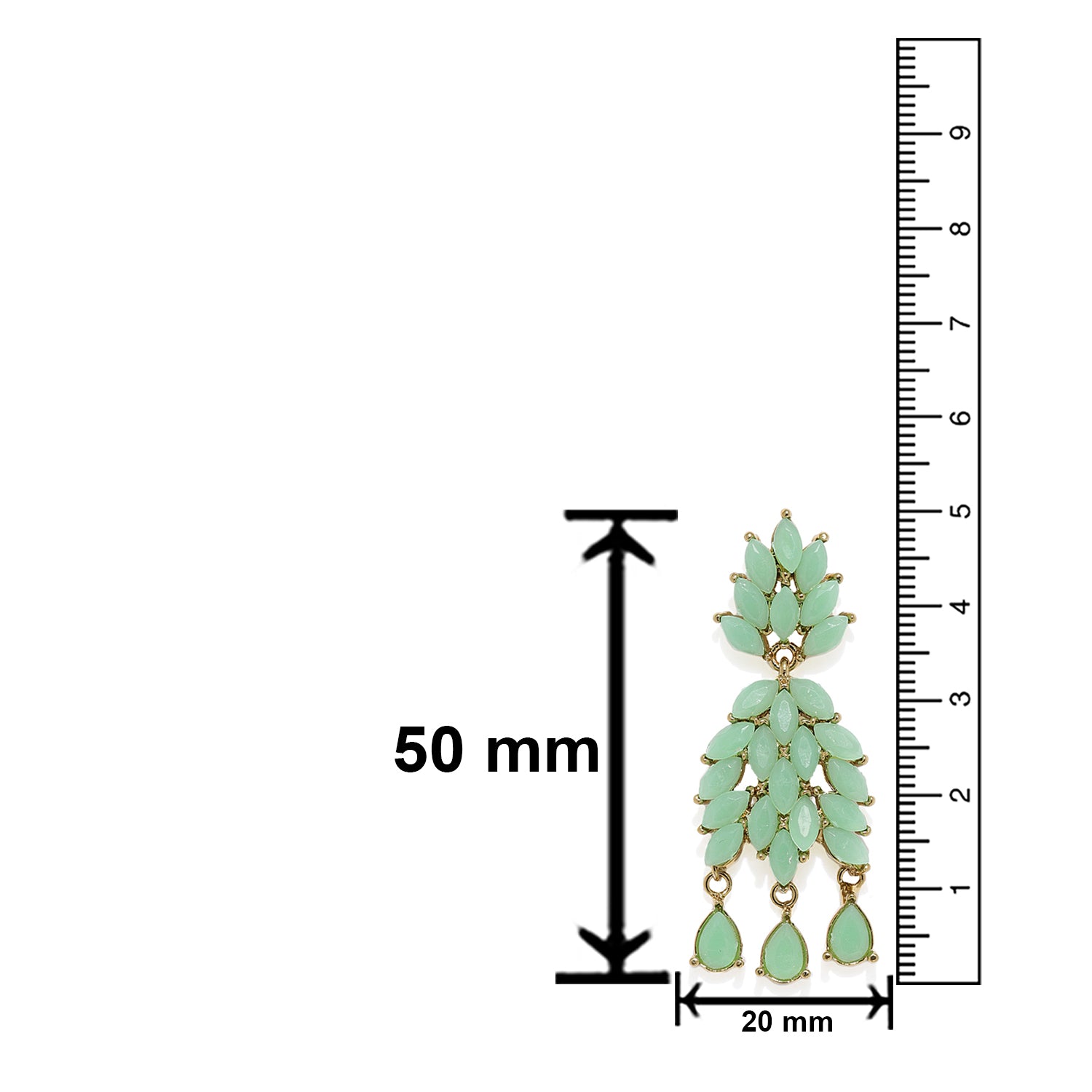 Eternal Love mint green Dangler Earrings