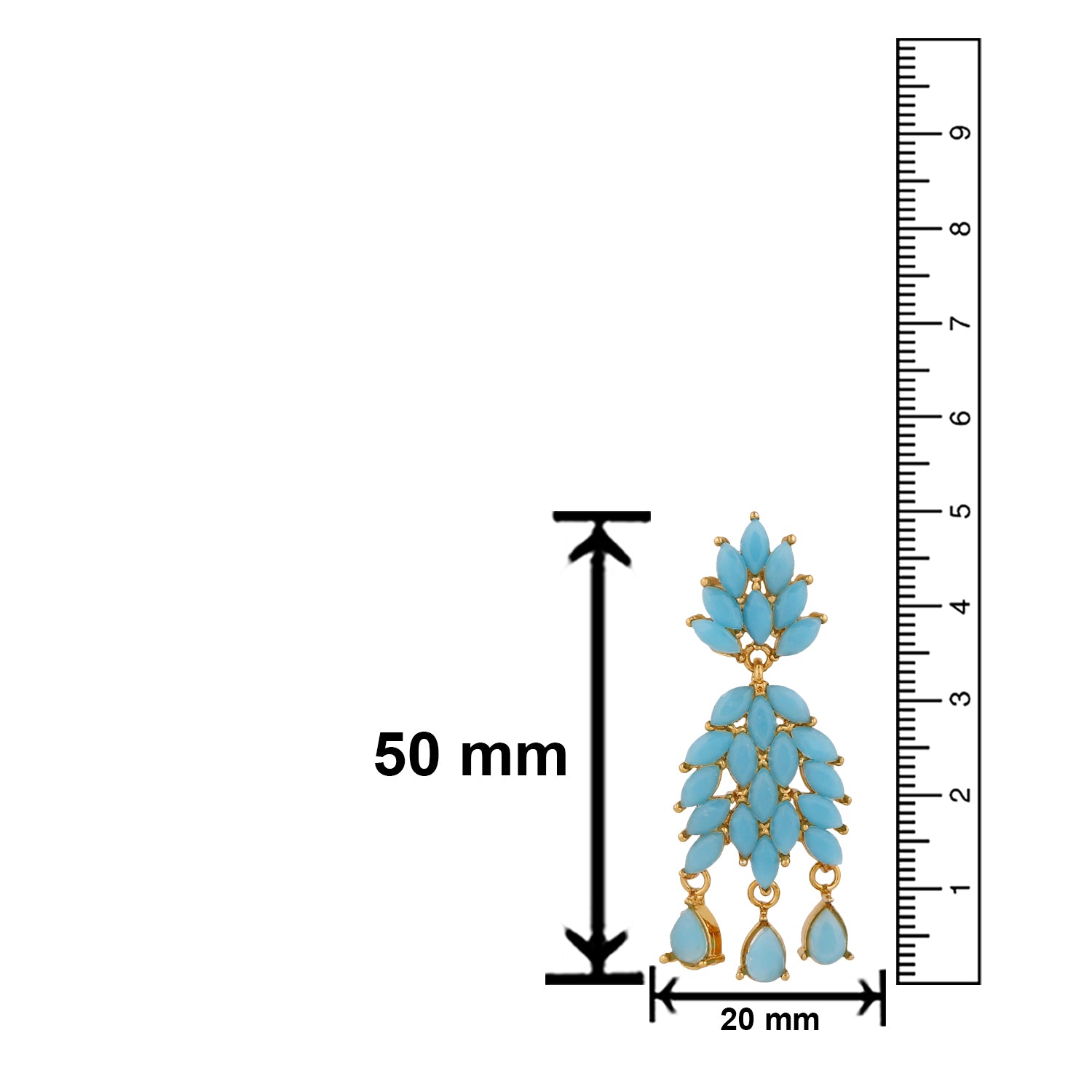 Eternal Love mint green Dangler Earrings