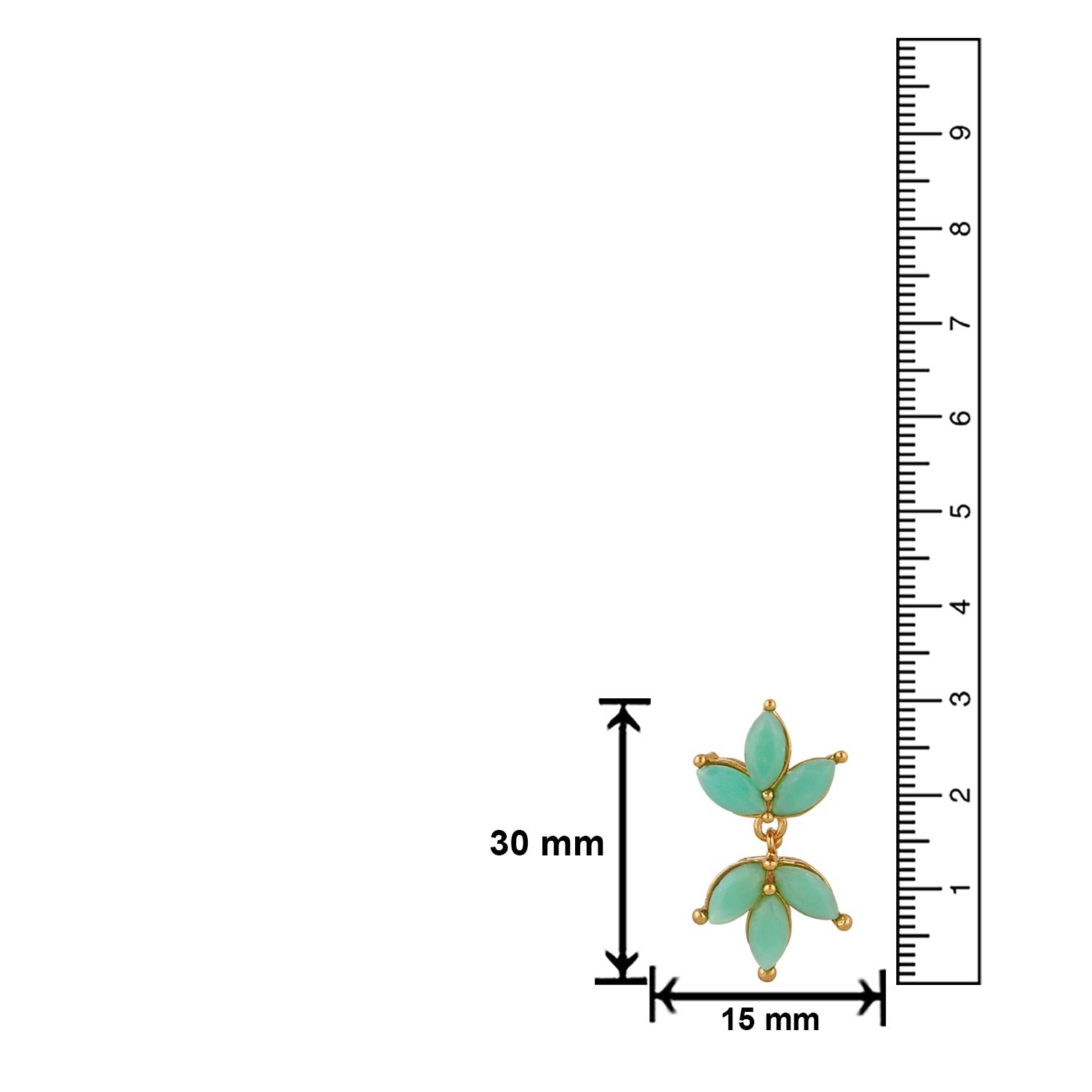 Mesmerising Dangler Carrot green crystal Earrings