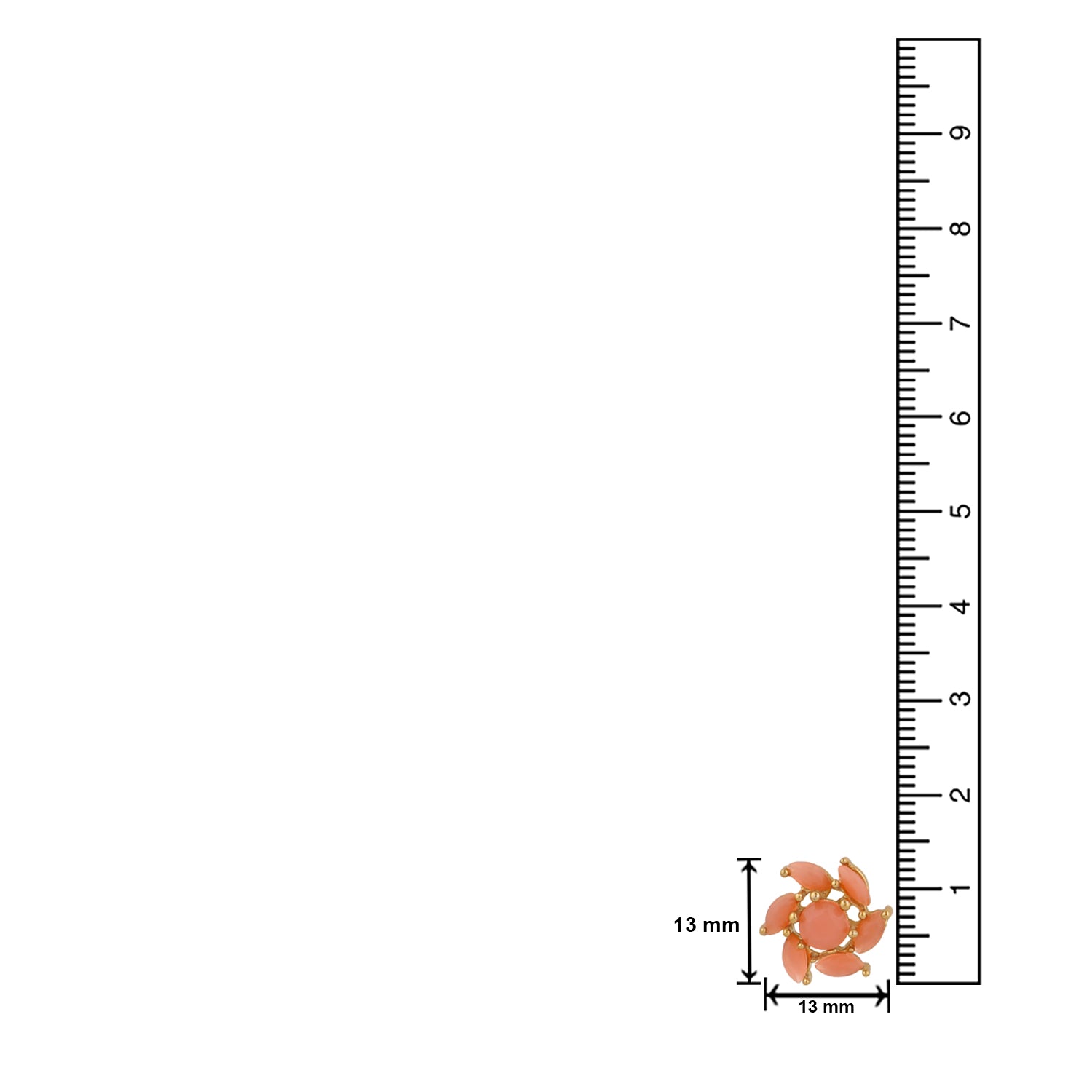 Floral Love Carrot blue crystal stud earrings