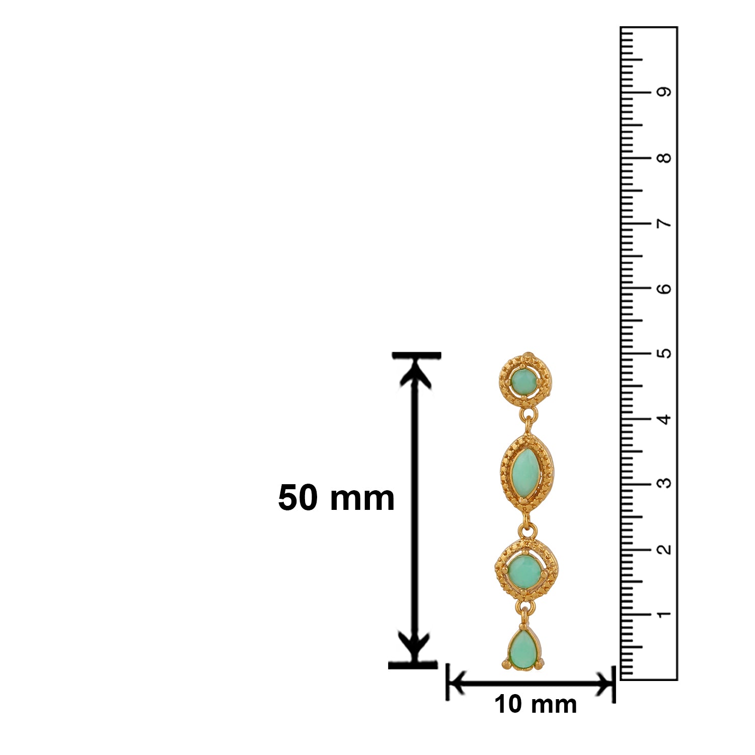 Alluring Carrot green crystal dangler earrings