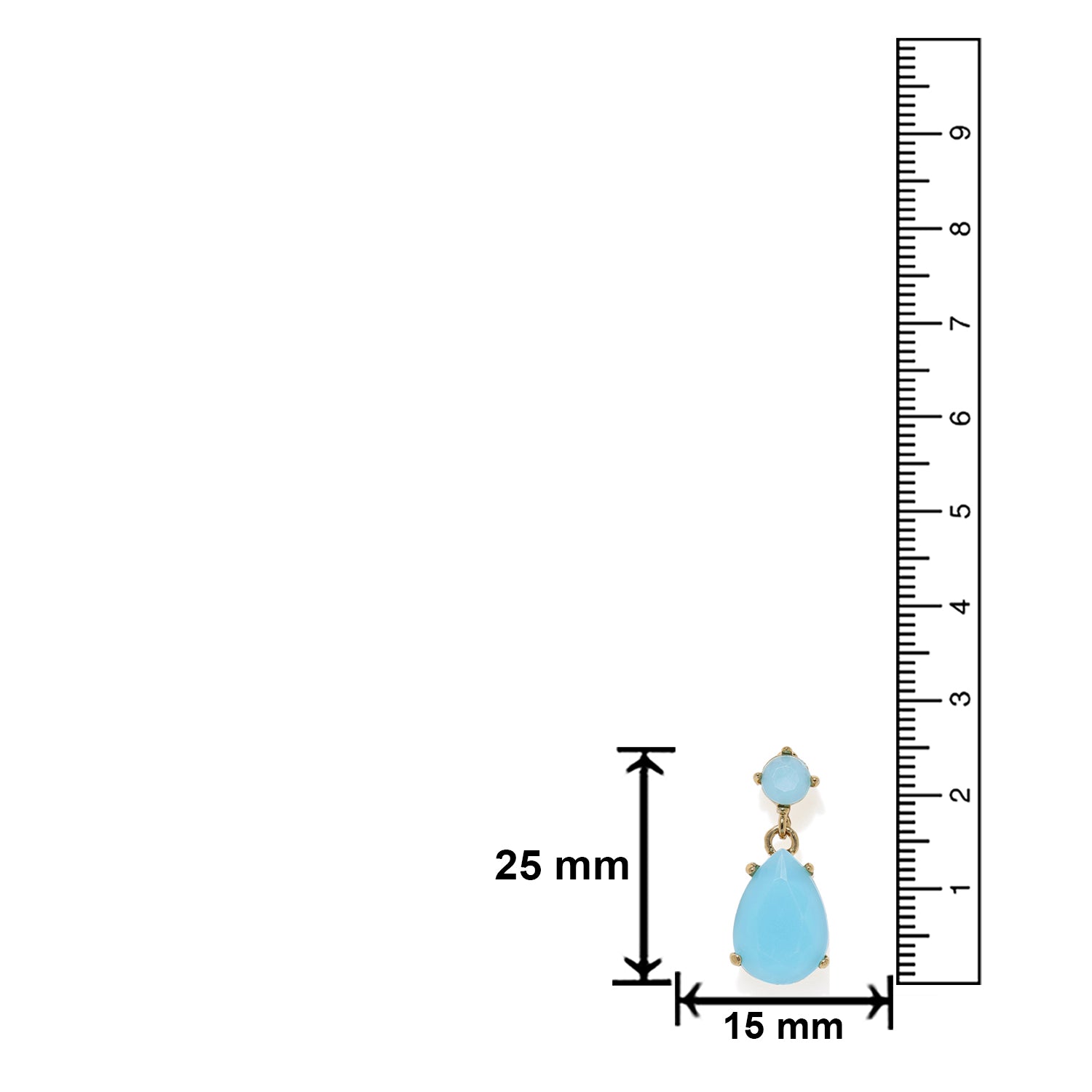 Gleaming mint blue crystals dangler earrings