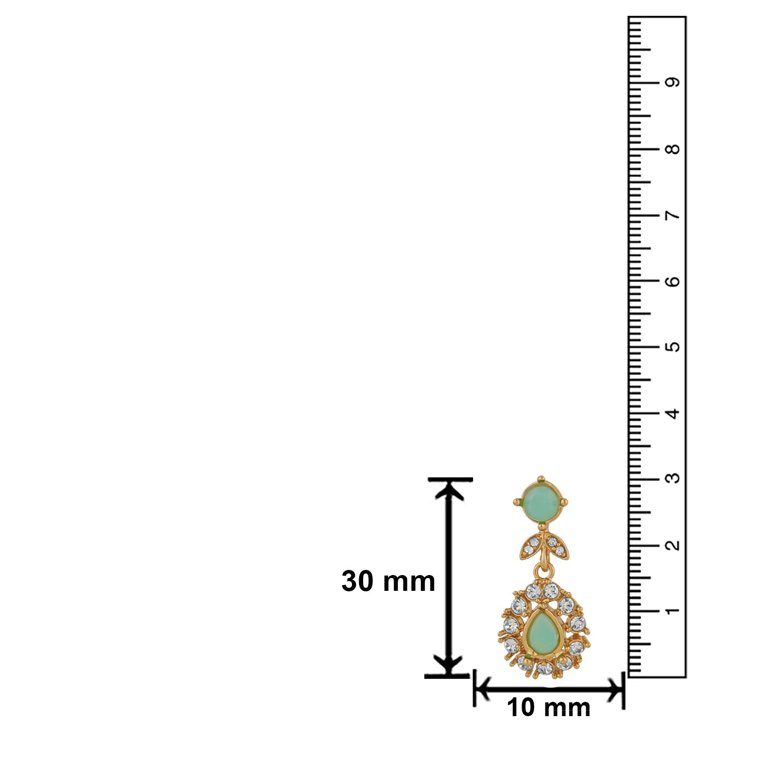 Stylish Carrot green crystals dangler earrings