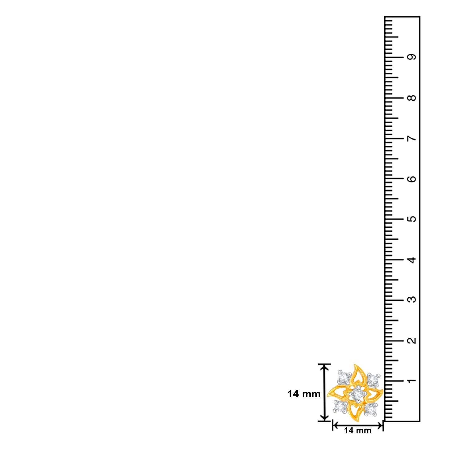 Floral Love Designer CZ Stud Earrings