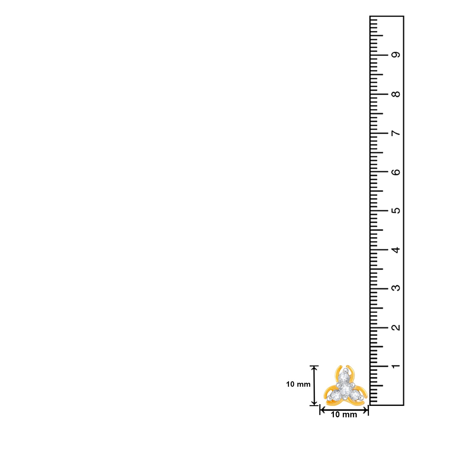 Gleaming CZ stones Stud Earrings