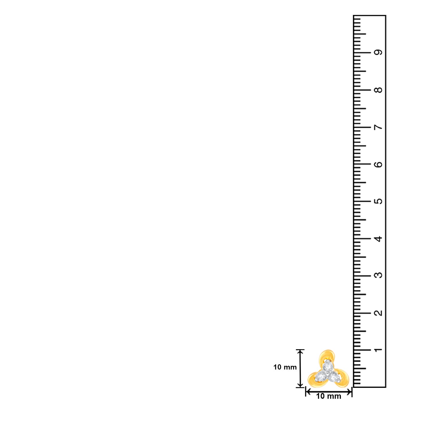 Flowery Design CZ Stud Earrings