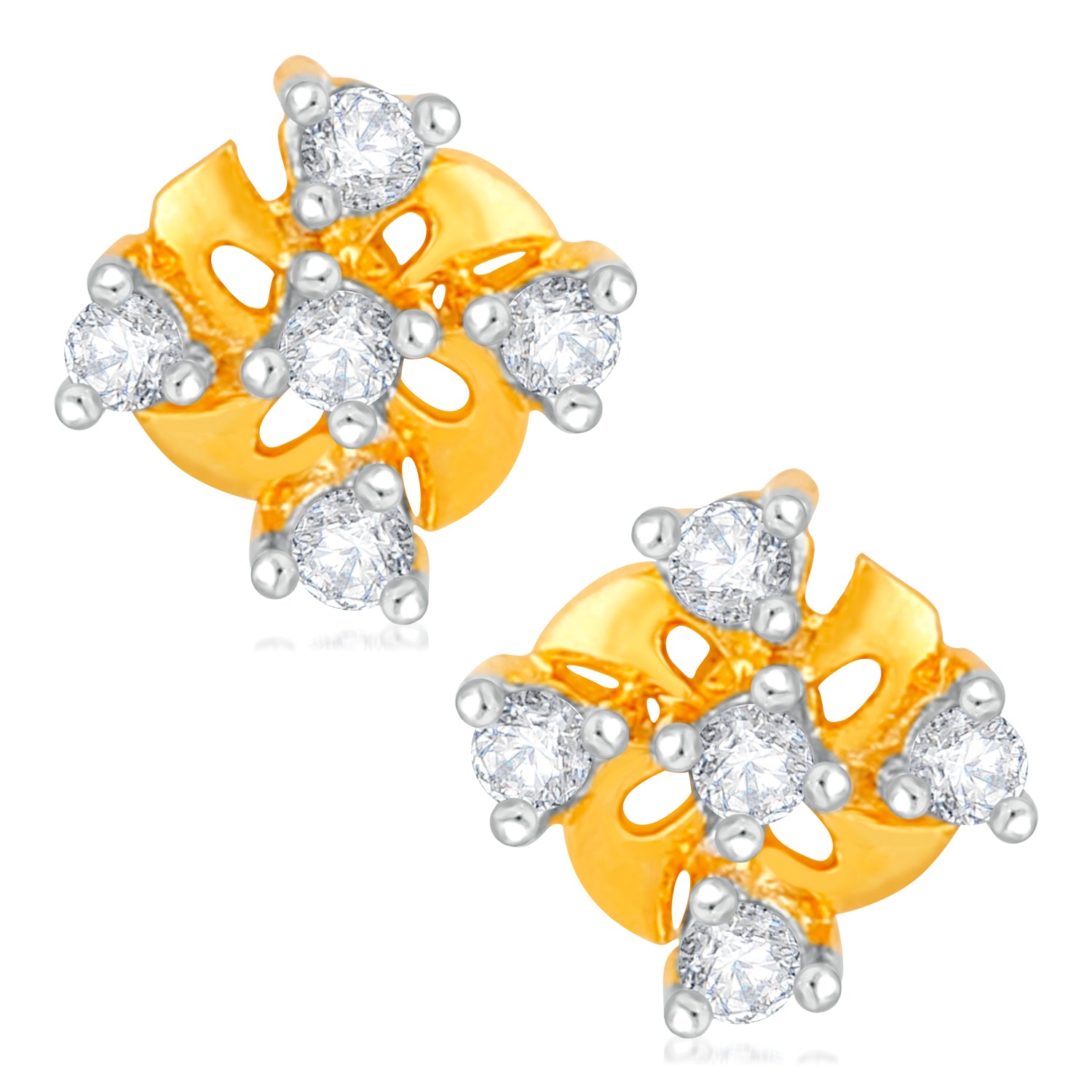 Immense Love Floral CZ Stud Earrings