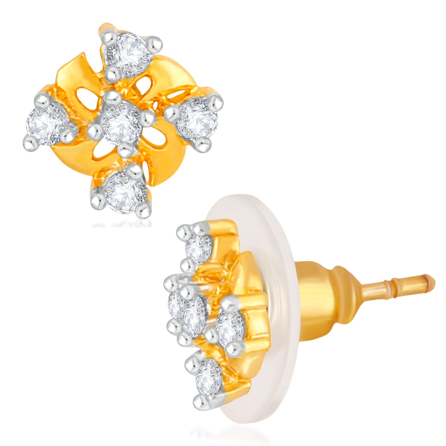 Immense Love Floral CZ Stud Earrings