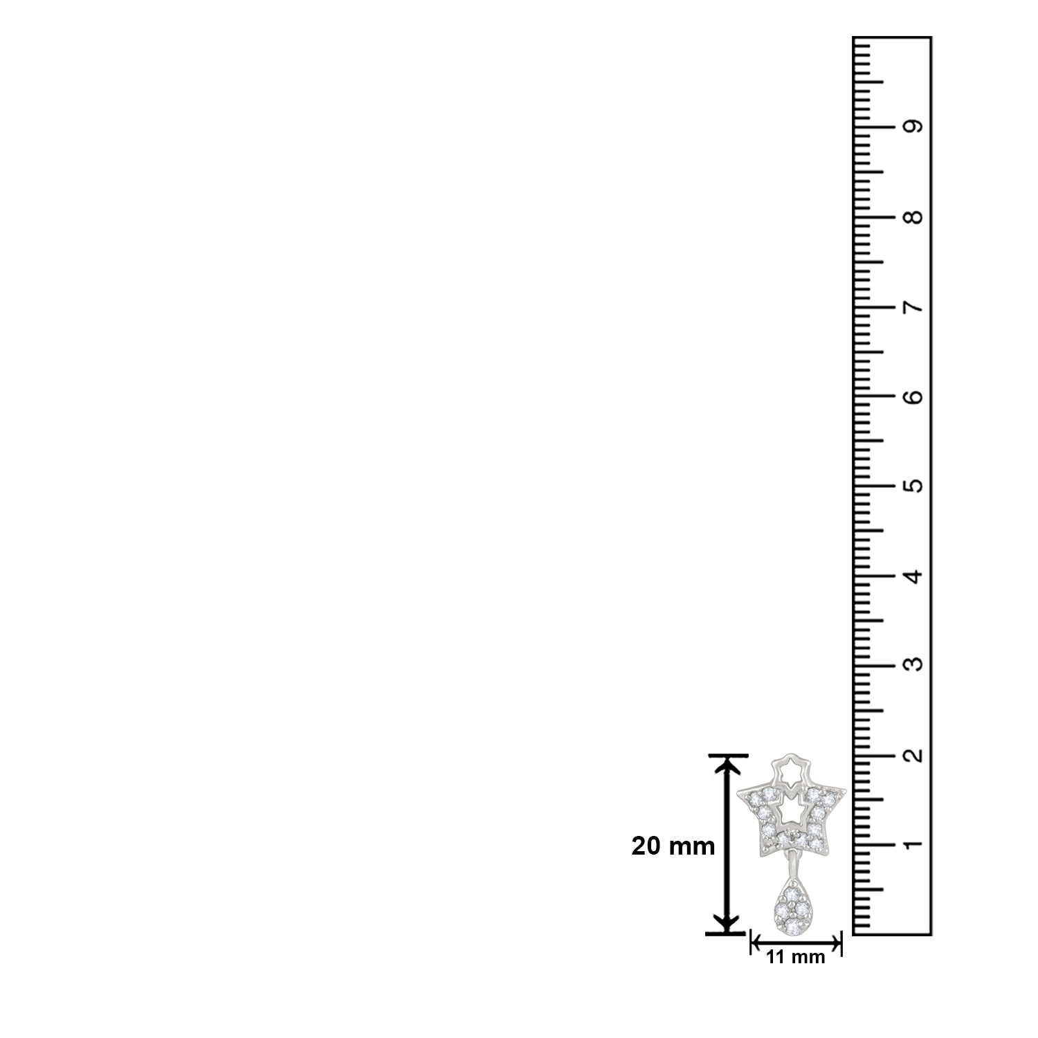 Sparkling Stars Cubic Zirconia Drop Earrings