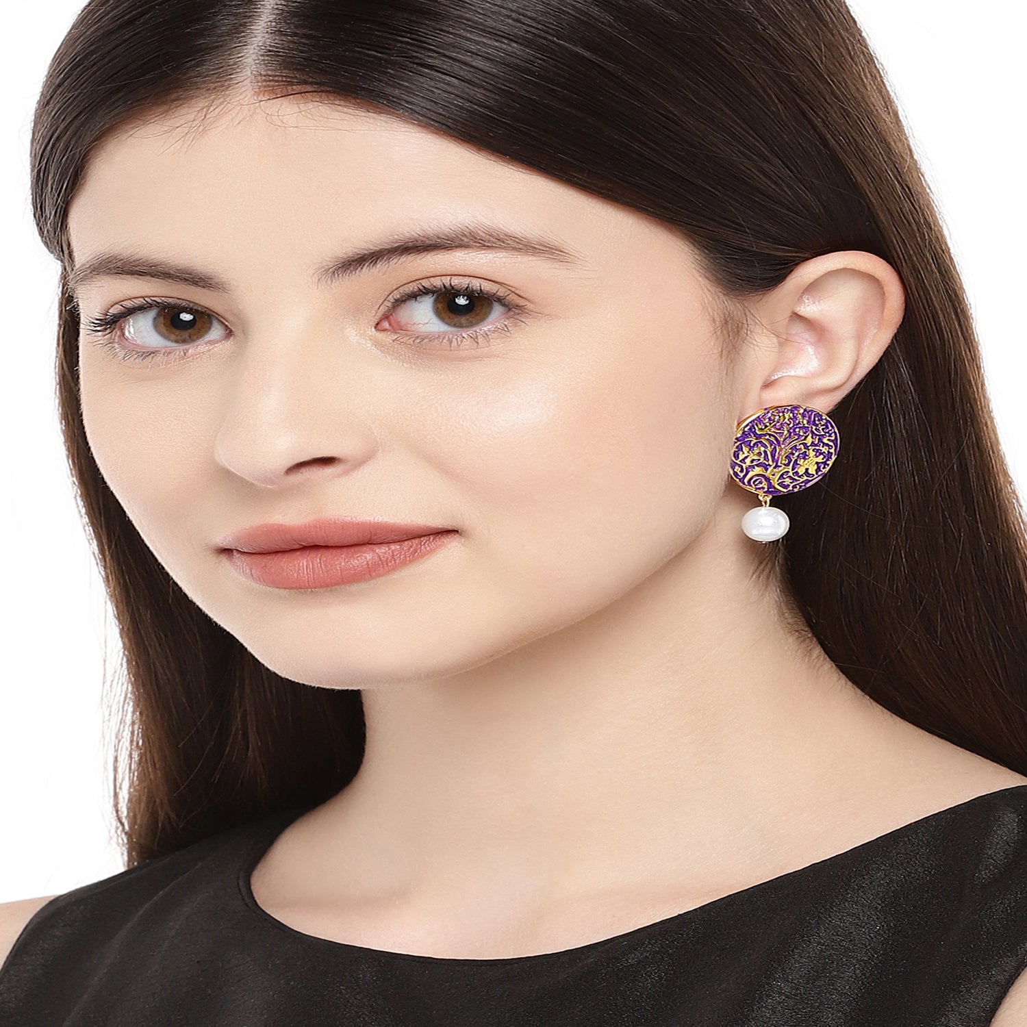 Alluring Meenakari Designer Dangler Earrings