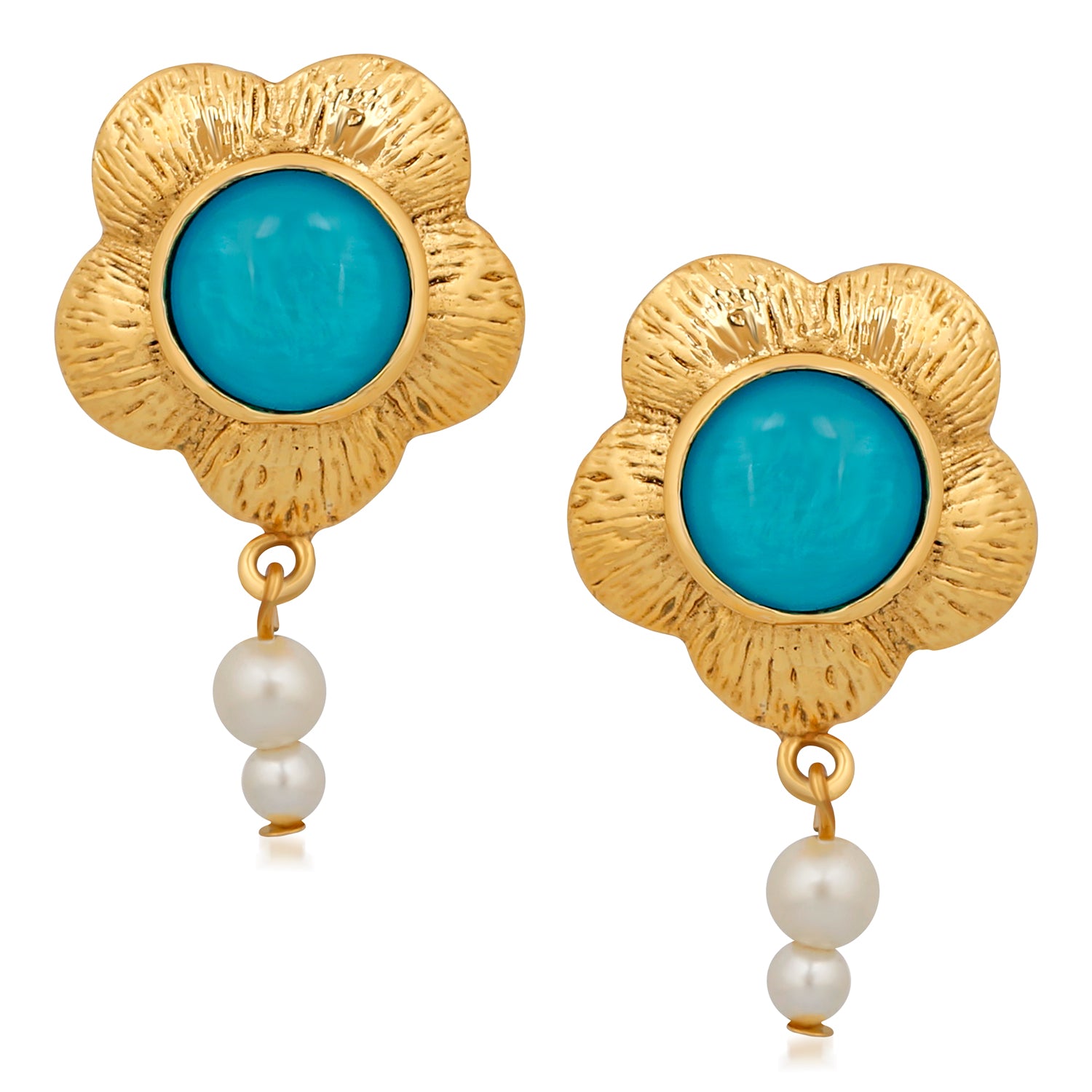 Floral Designer Crystal Dangler earrings