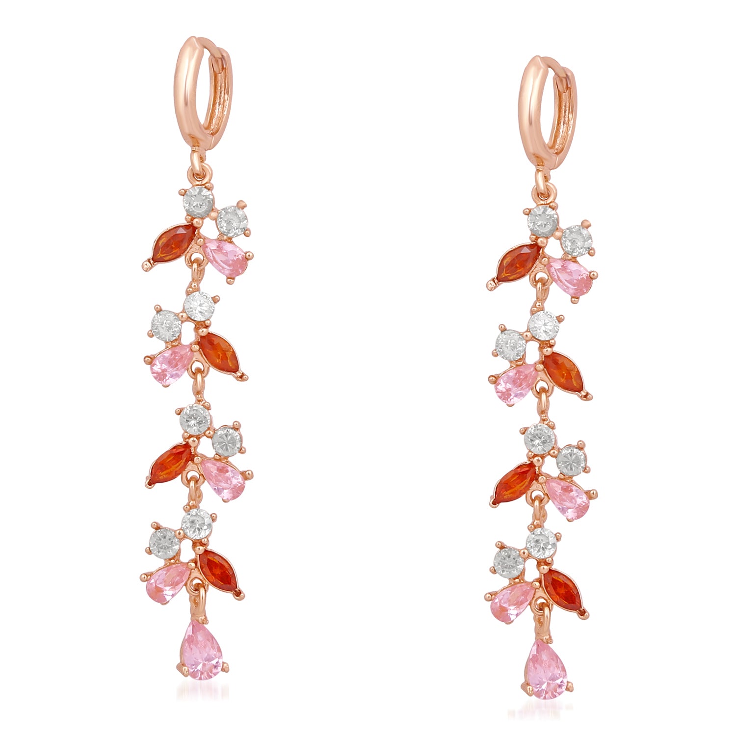 Mesmerising Love Long Cubic Zirconia Dangler Earrings
