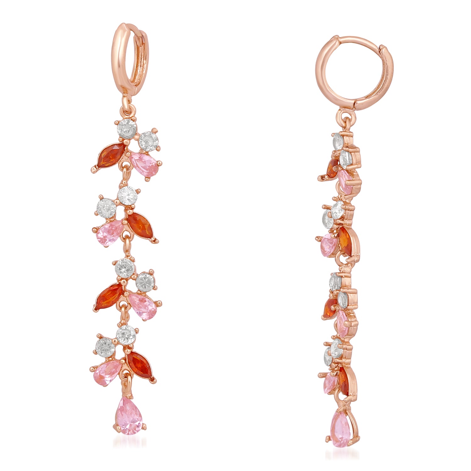 Mesmerising Love Long Cubic Zirconia Dangler Earrings