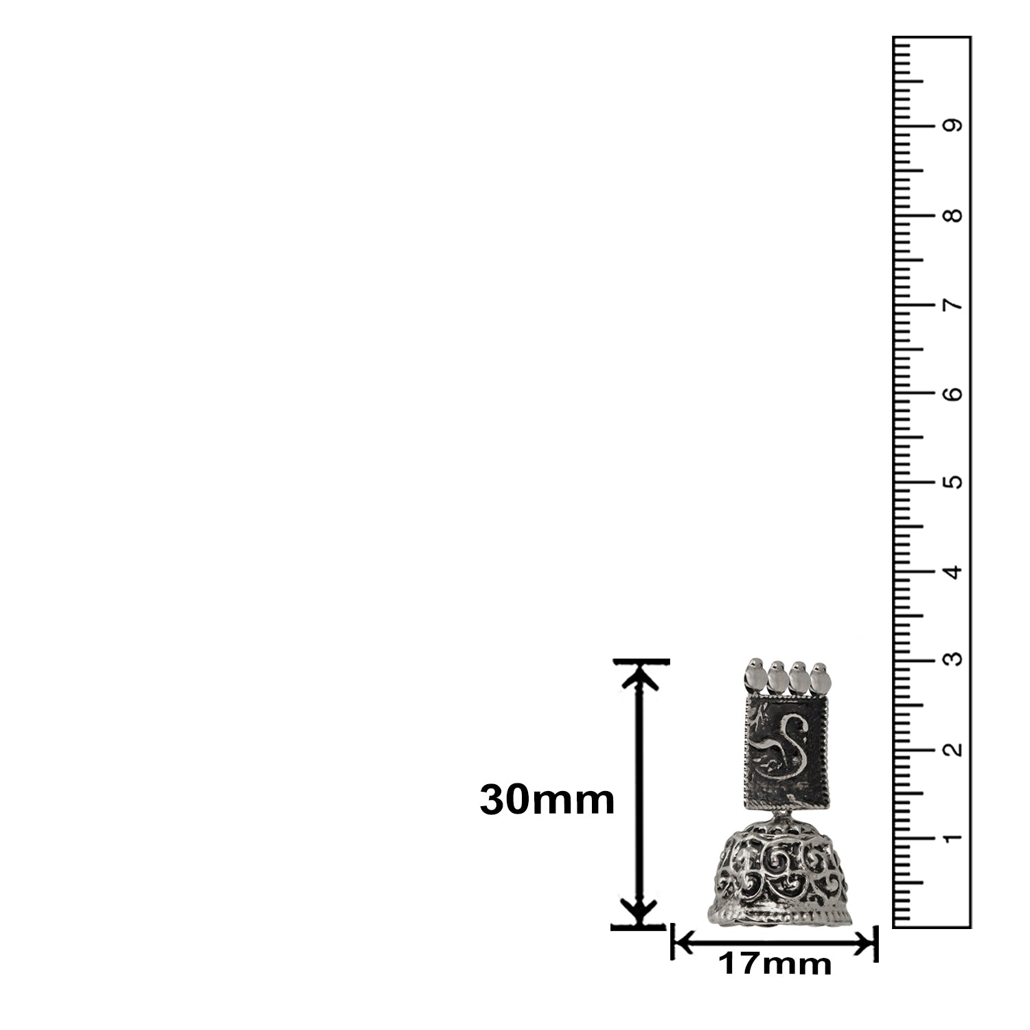 Tree Shape Silver Oxidized Traditional Small Dangle Jhumka Earrings