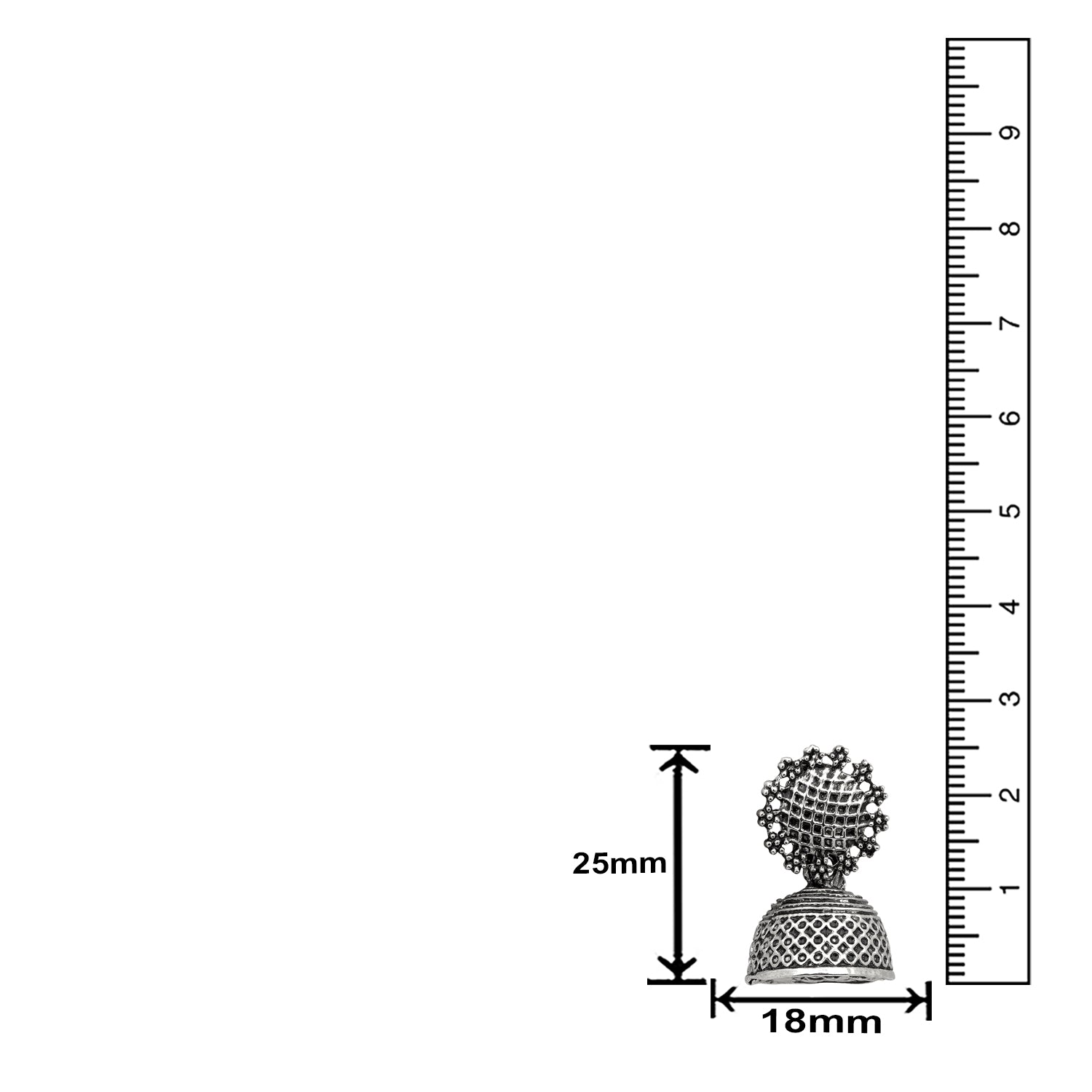 Tree Shape Silver Oxidized Traditional Small Dangle Jhumka Earrings