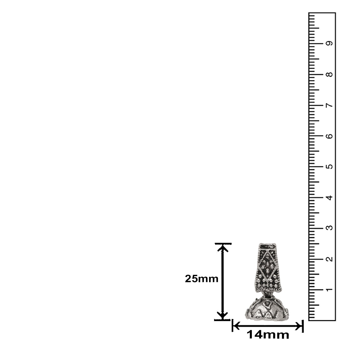 Tree Shape Silver Oxidized Traditional Small Dangle Jhumka Earrings