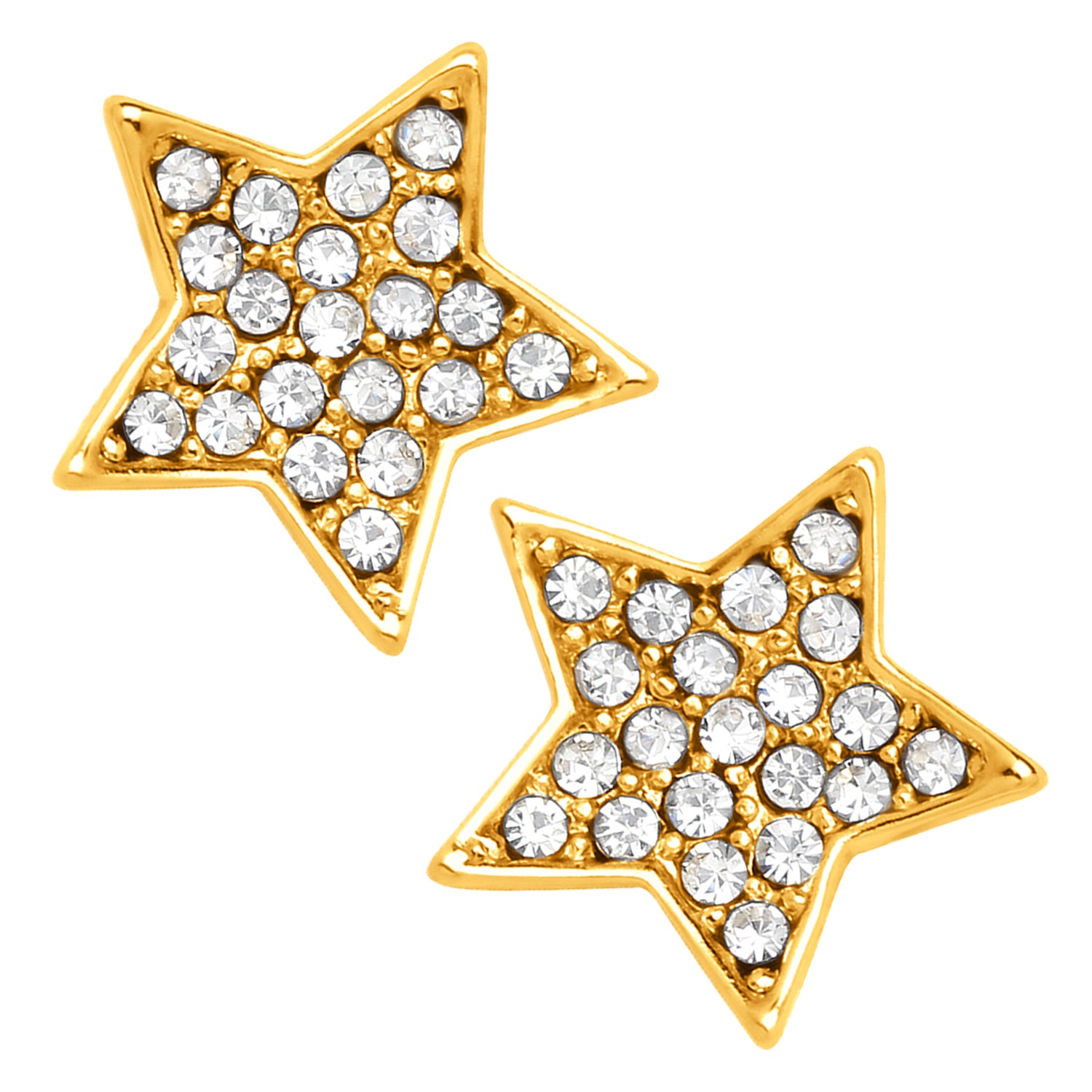 Gold Tone Star Shaped Stud Earring