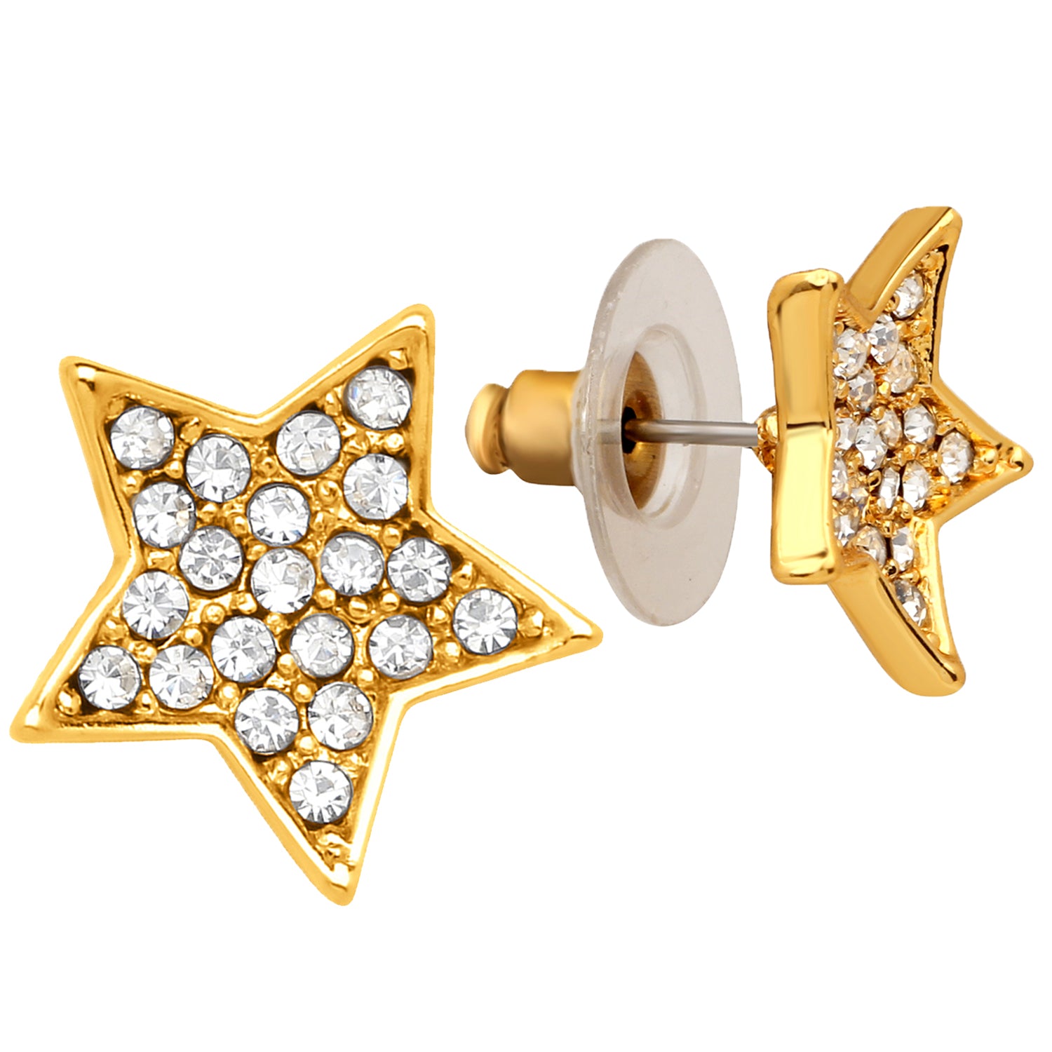 Gold Tone Star Shaped Stud Earring