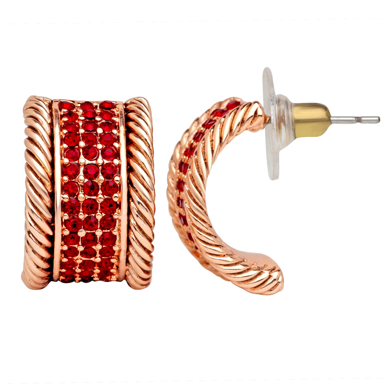 Three Line Half Bali Style Earrings