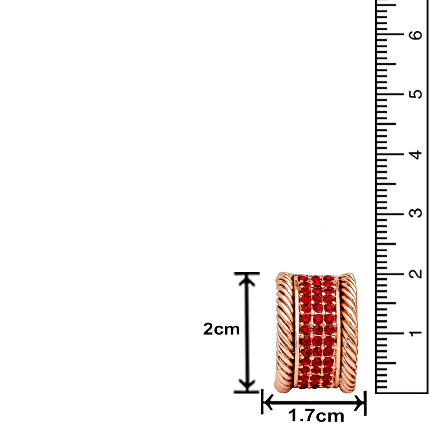 Three Line Half Bali Style Earrings