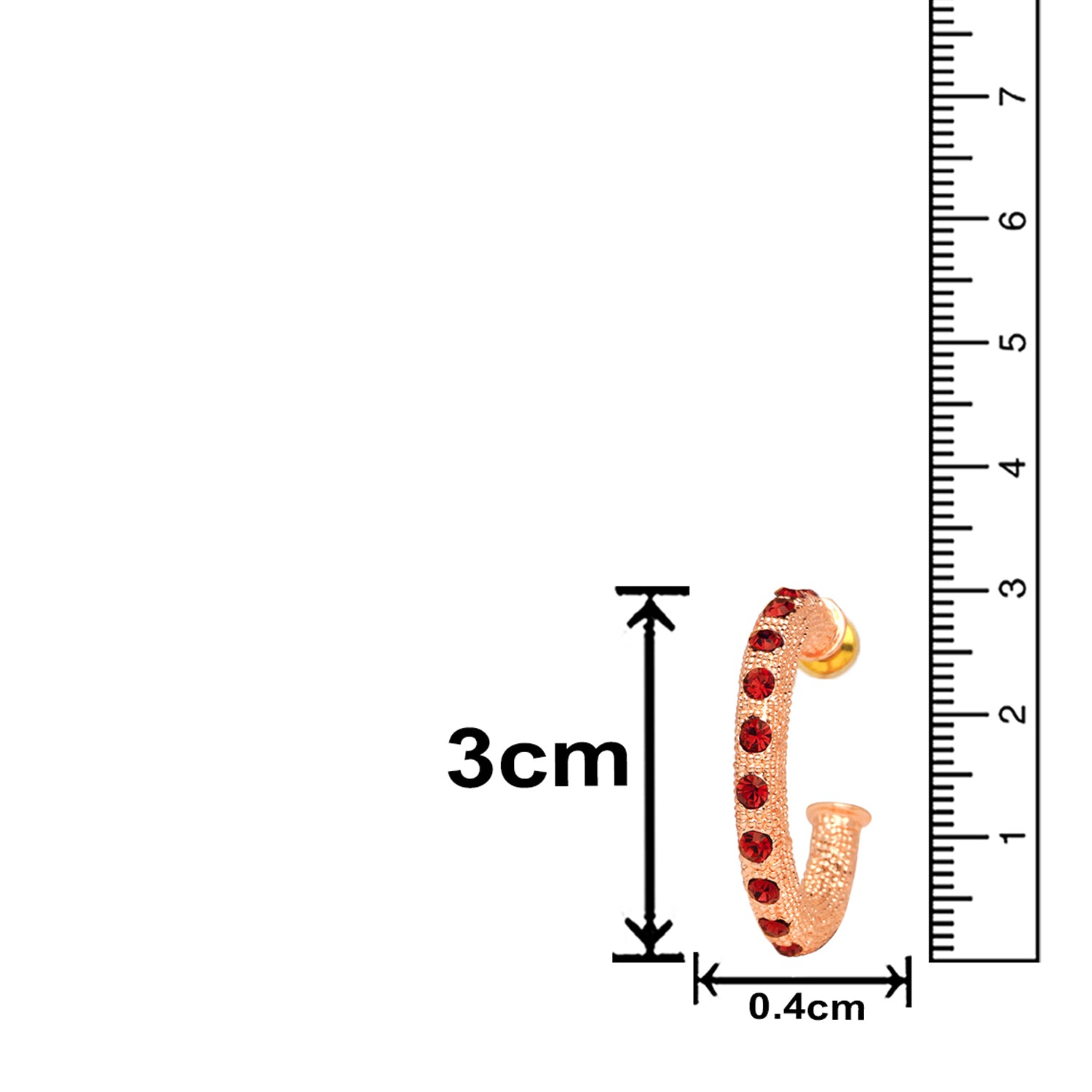 Single Line Half Bali Style Earrings